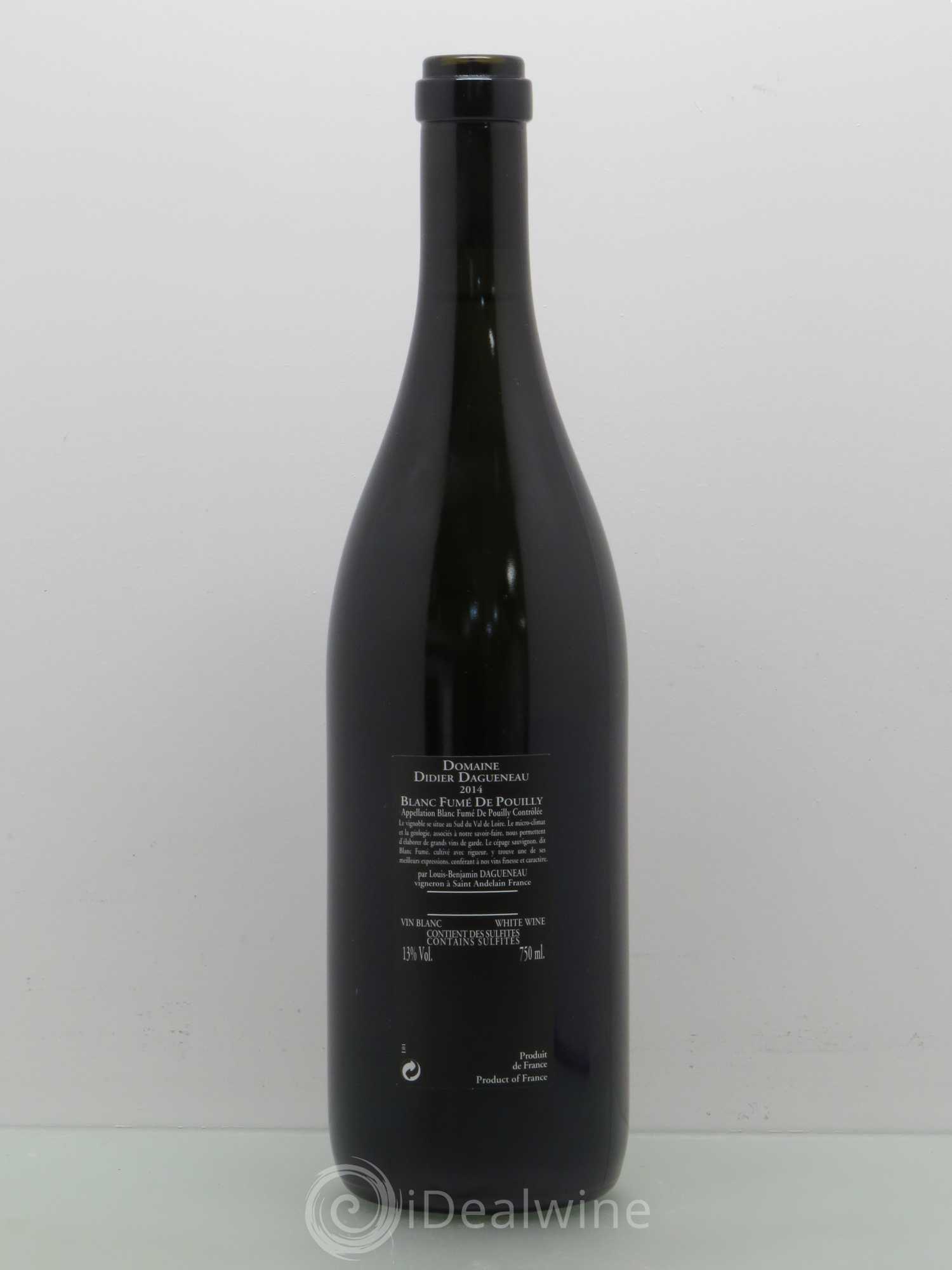 Vin de France (anciennement Pouilly-Fumé) Silex Dagueneau (Domaine Didier - Louis-Benjamin) 2014 - Lot de 1 bouteille - 1