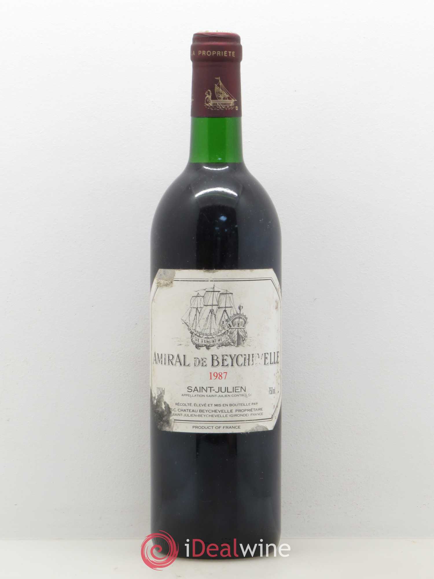 Amiral de Beychevelle Second Vin 1987 - Lot de 1 bouteille - 0