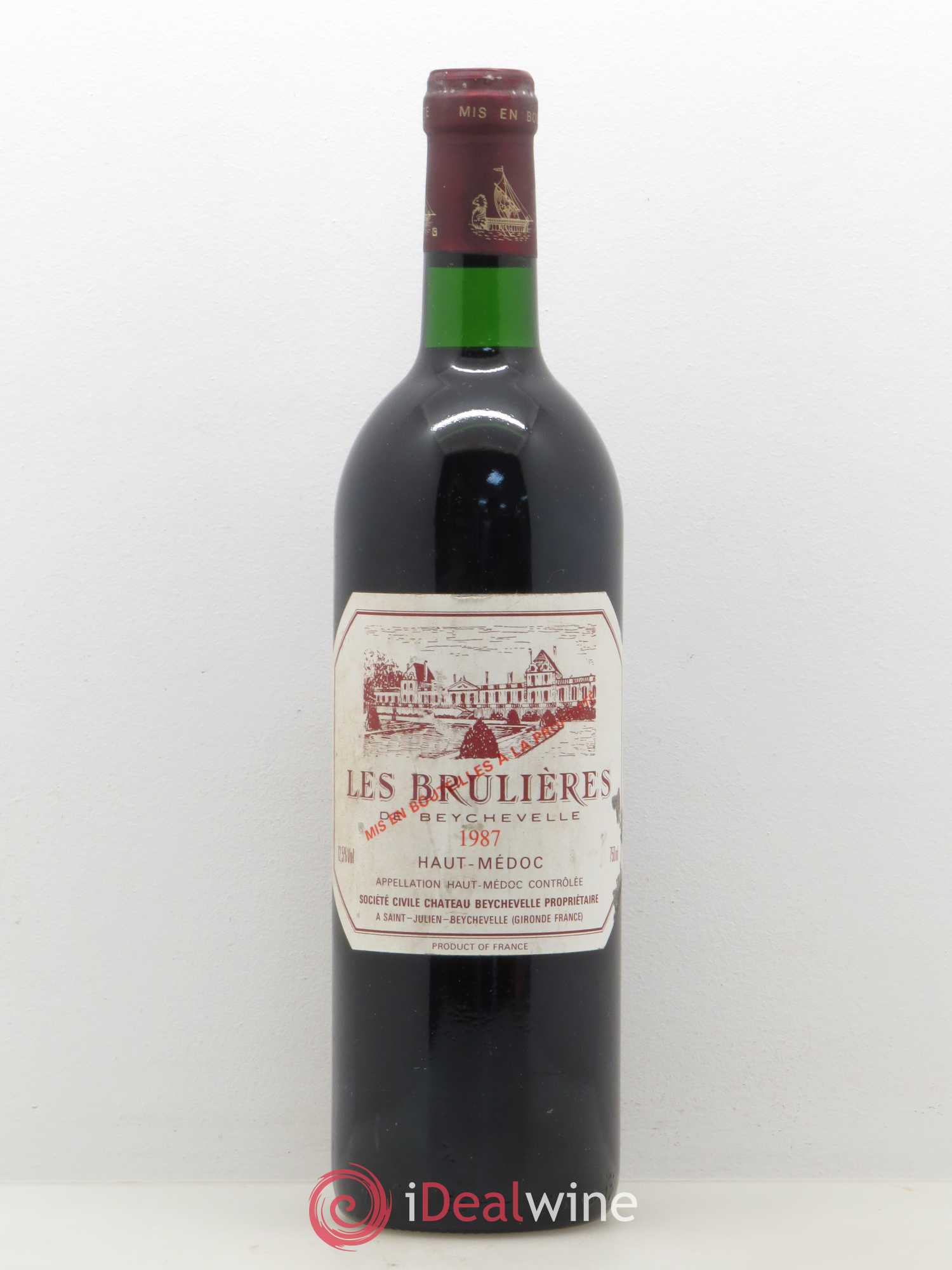 Haut Médoc Les Brulières de Beychevelle 1987 - Posten von 1 Flasche - 0