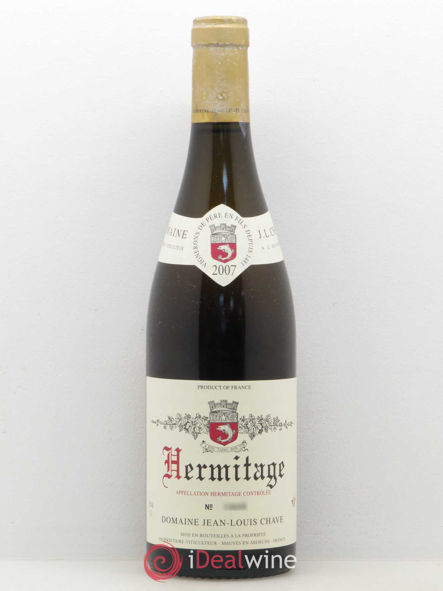 Hermitage Jean-Louis Chave 2007 - Lot de 1 bouteille - 0