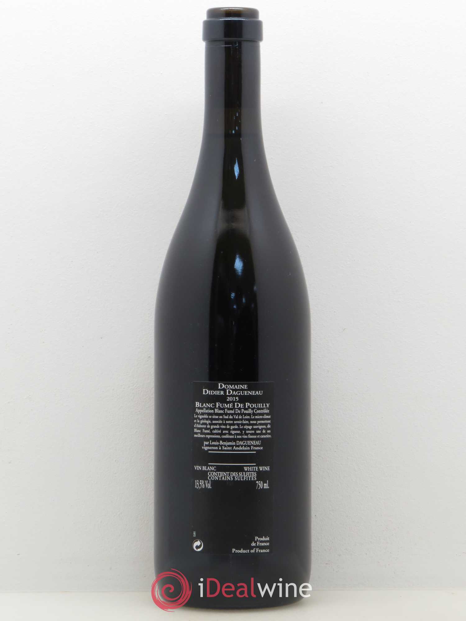 Vin de France (anciennement Pouilly-Fumé) Silex Dagueneau (Domaine Didier - Louis-Benjamin) 2015 - Lot de 1 bouteille - 1