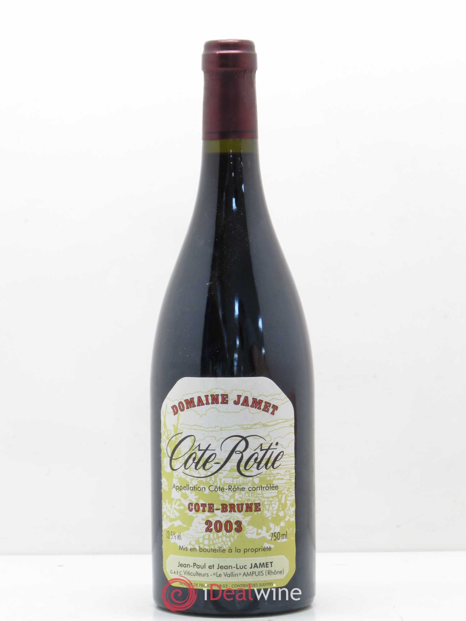Côte-Rôtie Côte Brune Jamet (Domaine) 2003 - Lot de 1 bouteille - 0