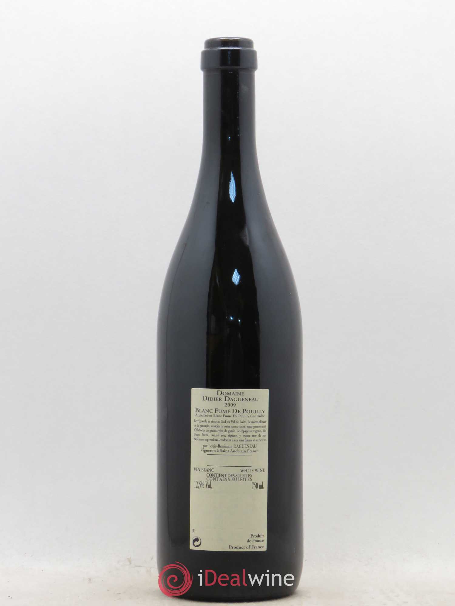 Pouilly-Fumé Blanc Fumé de Pouilly Dagueneau (Domaine Didier - Louis-Benjamin) 2009 - Lot de 1 bouteille - 1