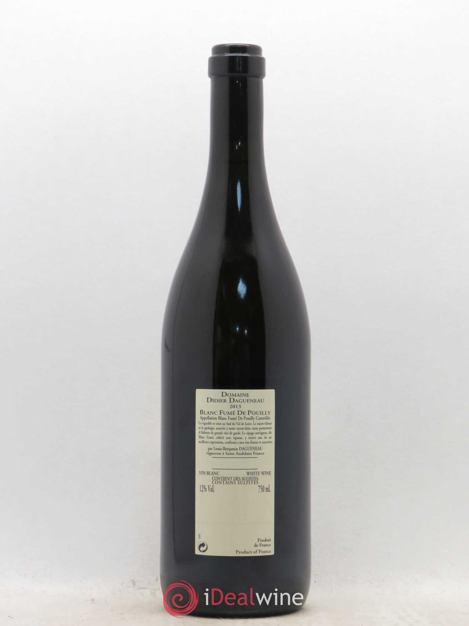 Pouilly-Fumé Blanc Fumé de Pouilly Dagueneau (Domaine Didier - Louis-Benjamin) 2013 - Lot de 1 bouteille - 1