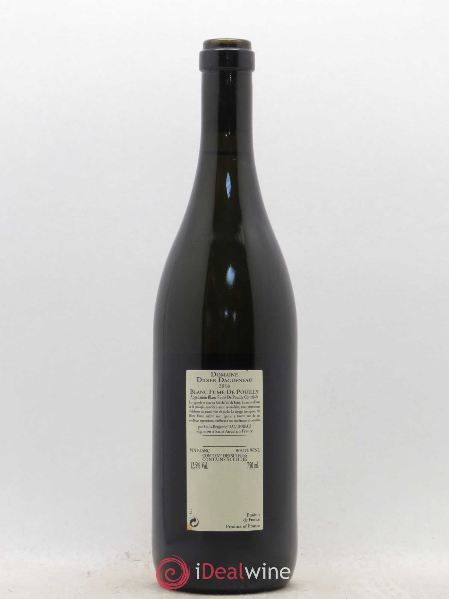 Pouilly-Fumé Blanc Fumé de Pouilly Dagueneau (Domaine Didier - Louis-Benjamin) 2014 - Lot de 1 bouteille - 1