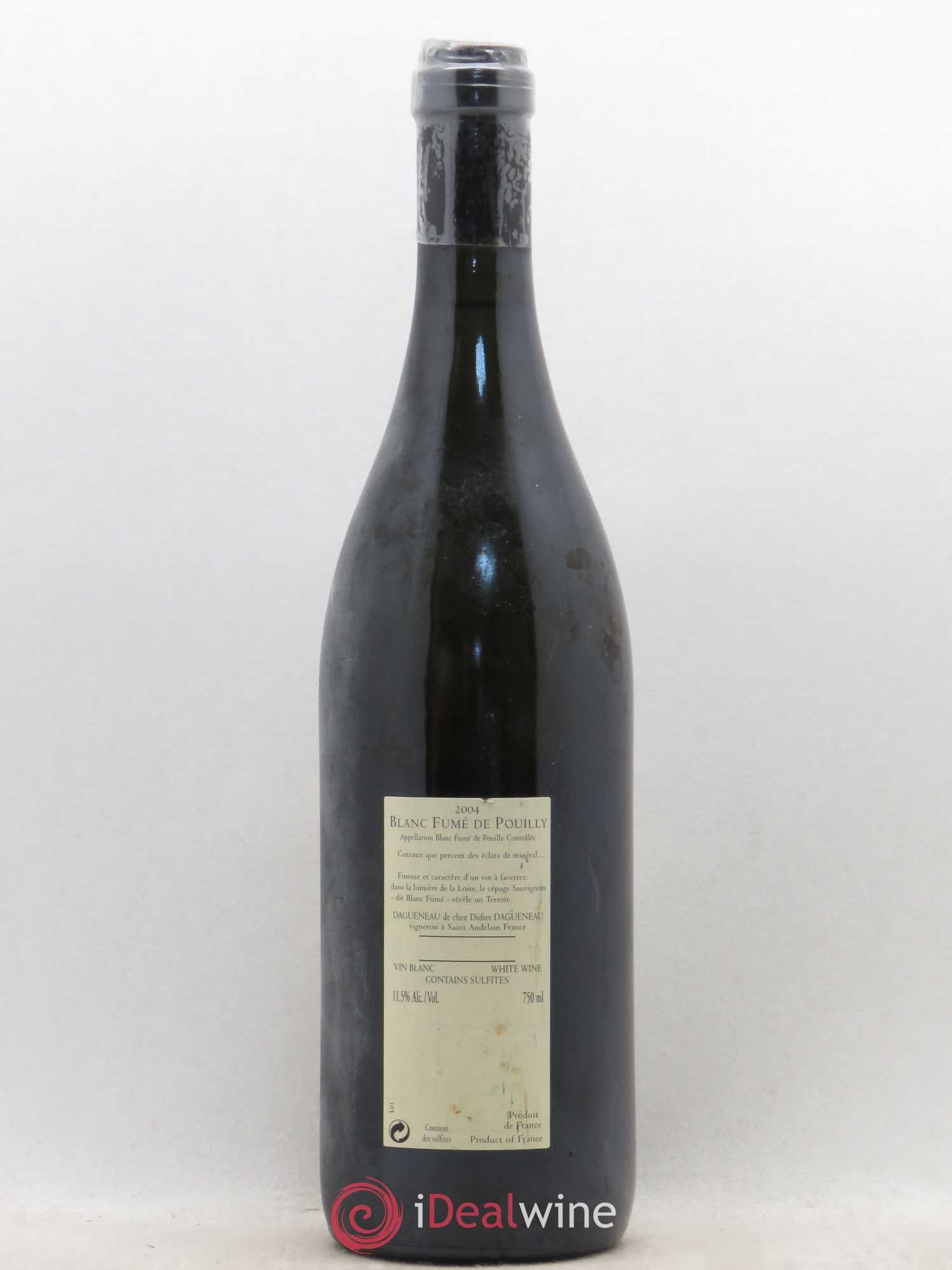 Pouilly-Fumé Blanc Fumé de Pouilly Dagueneau (Domaine Didier - Louis-Benjamin) 2004 - Lot of 1 bottle - 1