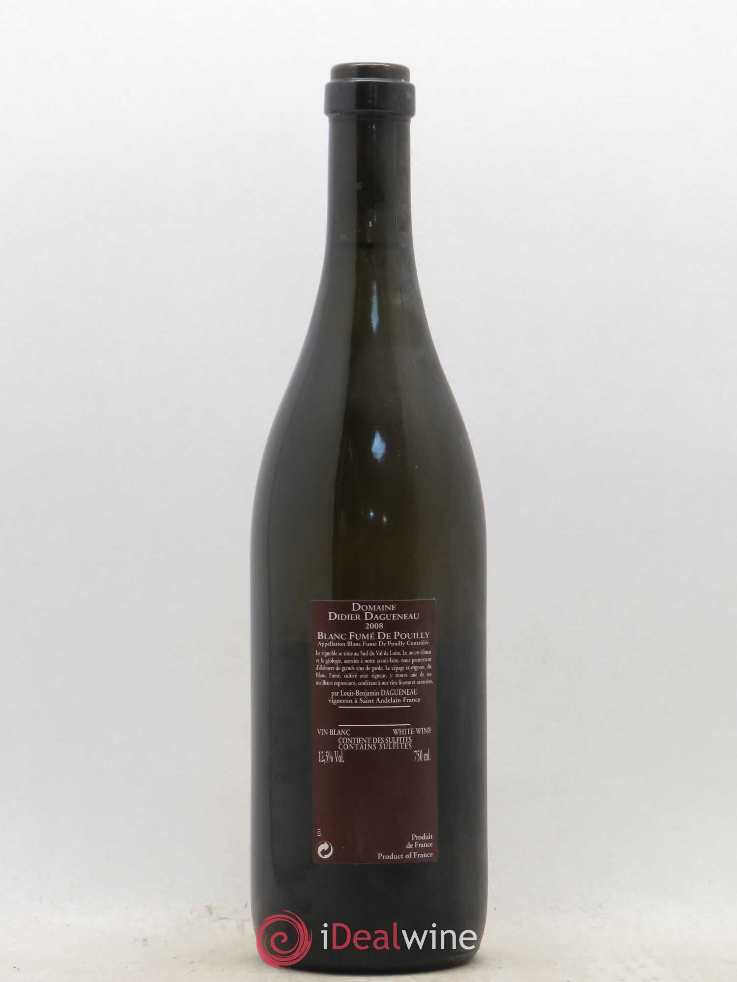 Vin de France (anciennement Pouilly-Fumé) Pur Sang Dagueneau (Domaine Didier - Louis-Benjamin) 2008 - Lot de 1 bouteille - 1