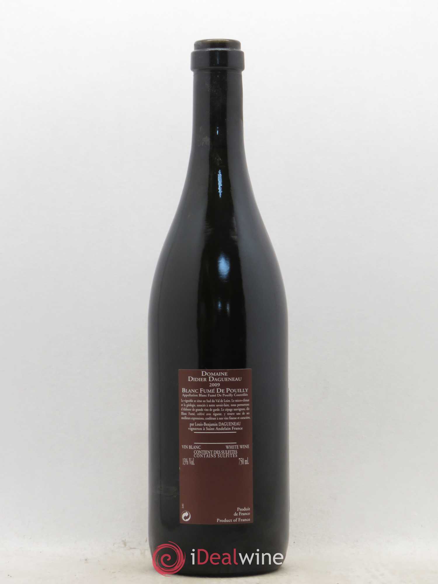 Vin de France (anciennement Pouilly-Fumé) Pur Sang Dagueneau (Domaine Didier - Louis-Benjamin) 2009 - Lot de 1 bouteille - 1