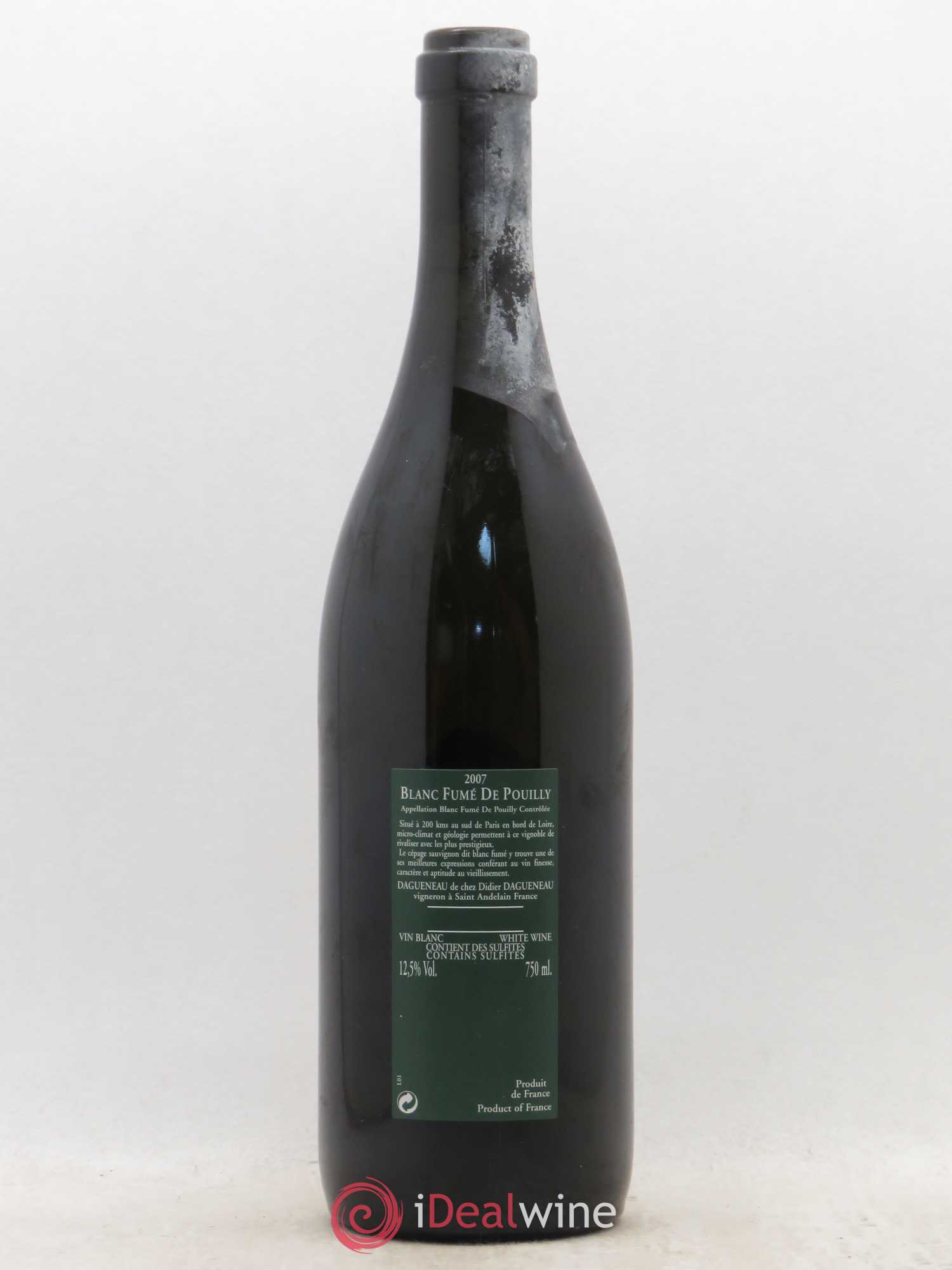 Vin de France (anciennement Pouilly-Fumé) Silex Dagueneau (Domaine Didier - Louis-Benjamin) 2007 - Lot de 1 bouteille - 1
