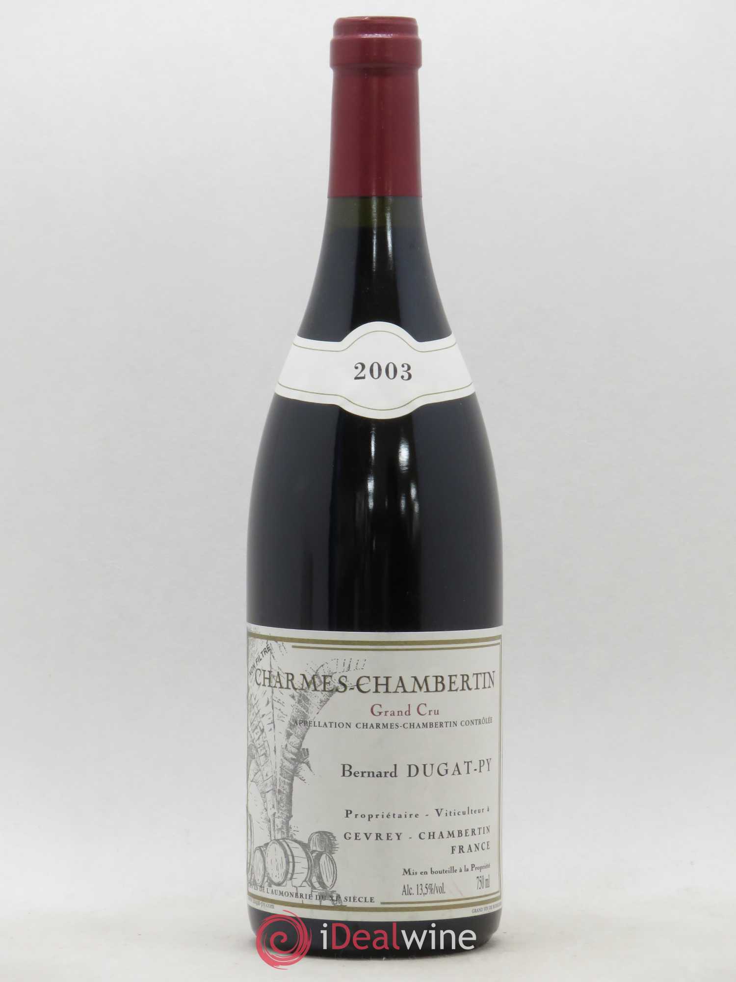 Charmes-Chambertin Grand Cru Dugat-Py 2003 - Lot de 1 bouteille - 0