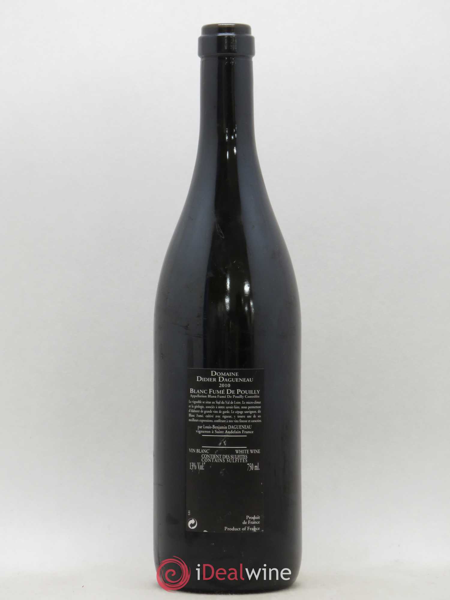 Vin de France (anciennement Pouilly-Fumé) Silex Dagueneau (Domaine Didier - Louis-Benjamin) 2010 - Lot de 1 bouteille - 1