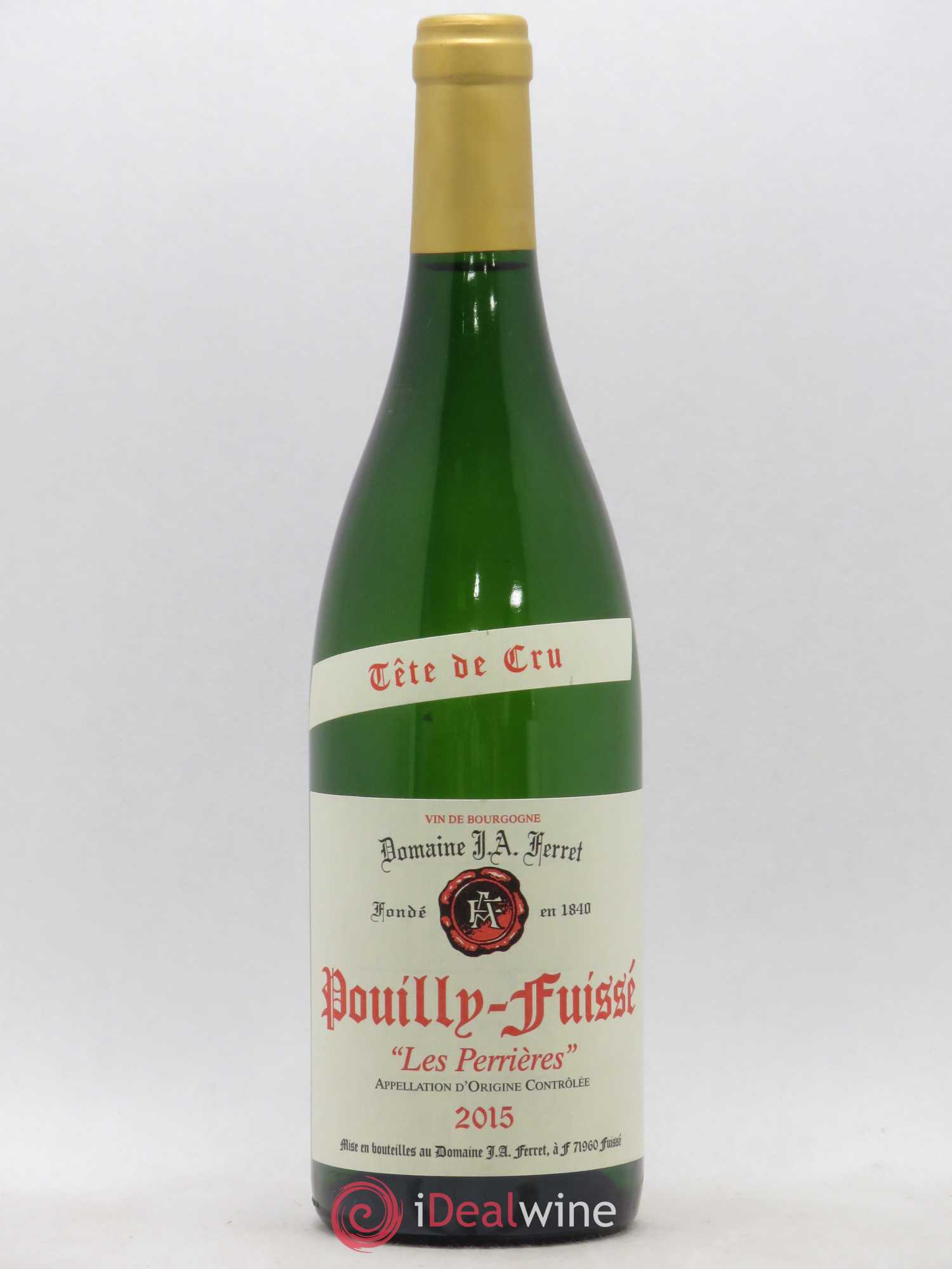 Pouilly-Fuissé Tête de Cru Les Perrières J.A. Ferret (Domaine) 2015 - Lot de 1 bouteille - 0