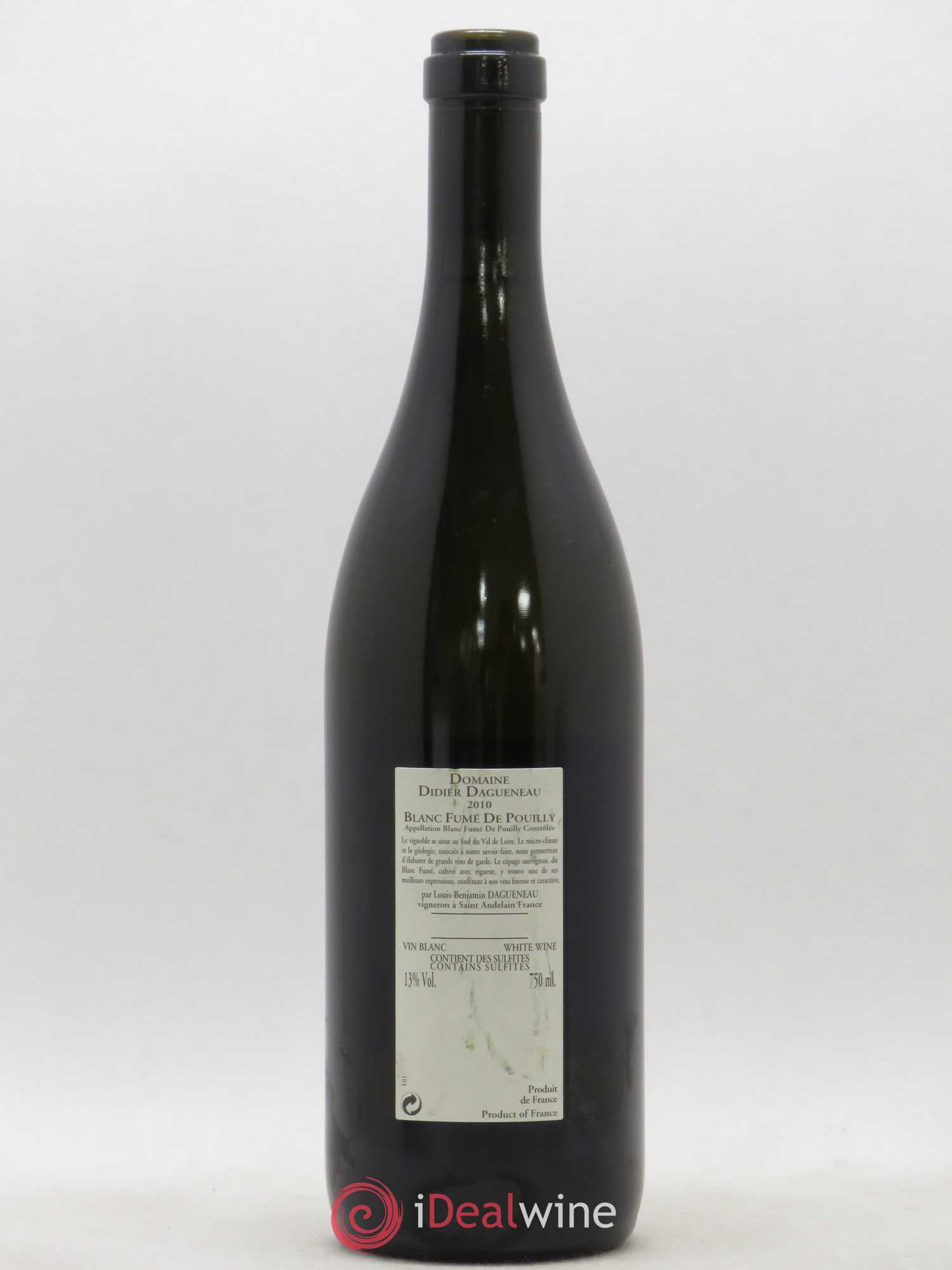 Vin de France (anciennement Pouilly-Fumé) Buisson Renard Dagueneau (Domaine Didier - Louis-Benjamin) 2010 - Lot de 1 bouteille - 1