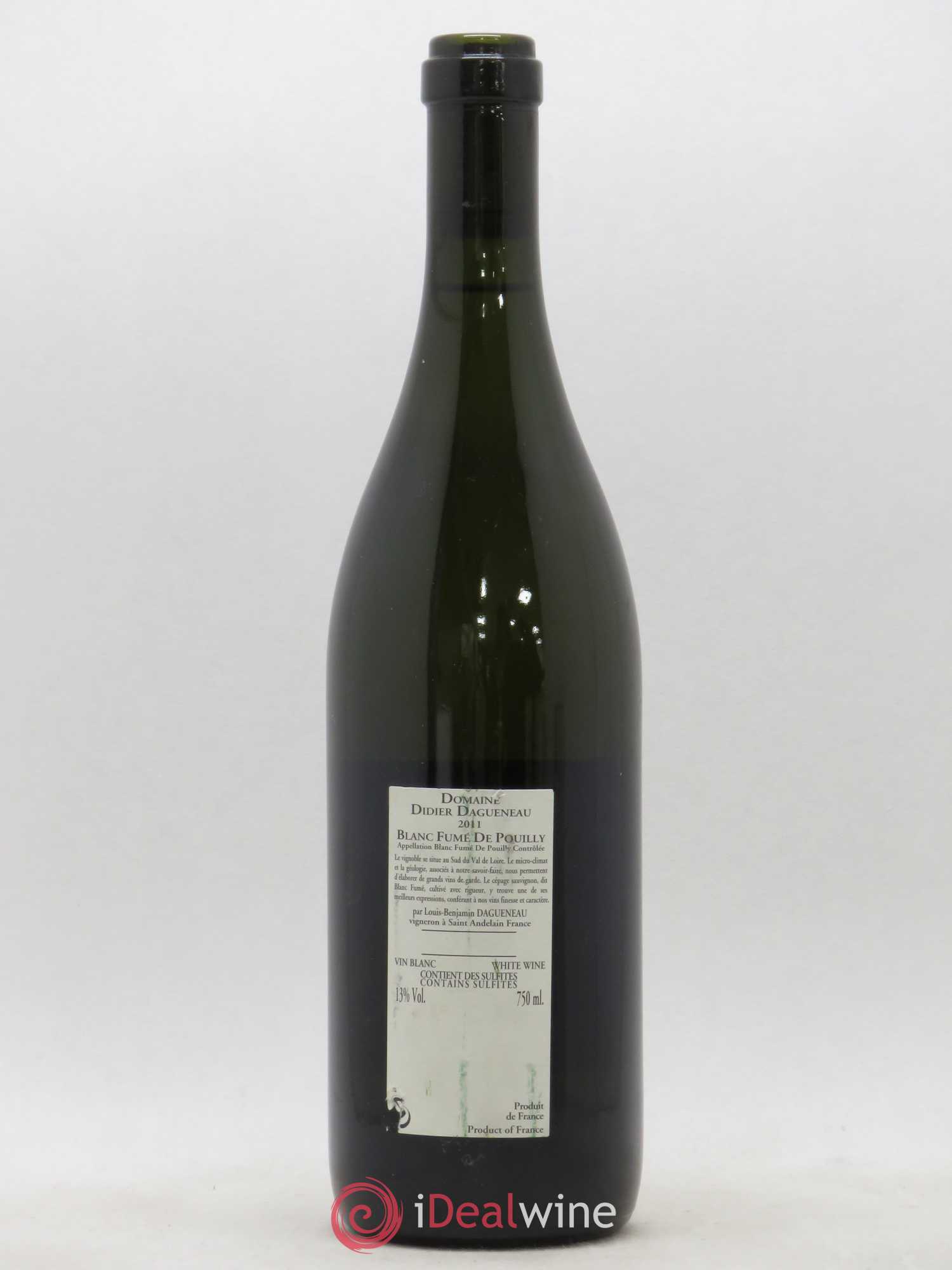 Vin de France (anciennement Pouilly-Fumé) Buisson Renard Dagueneau (Domaine Didier - Louis-Benjamin) 2011 - Lot de 1 bouteille - 1