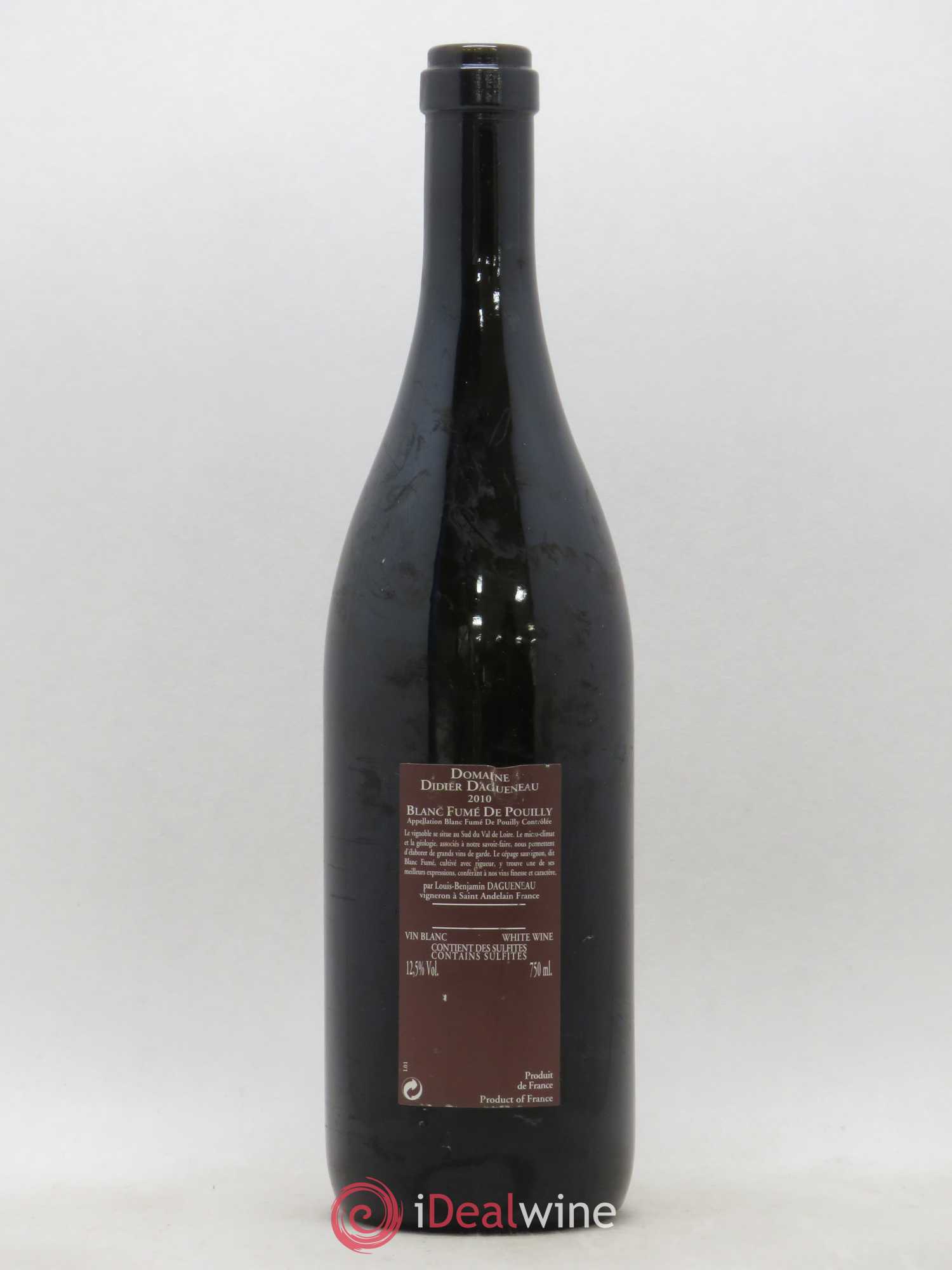 Vin de France (anciennement Pouilly-Fumé) Pur Sang Dagueneau (Domaine Didier - Louis-Benjamin) 2010 - Lot de 1 bouteille - 1