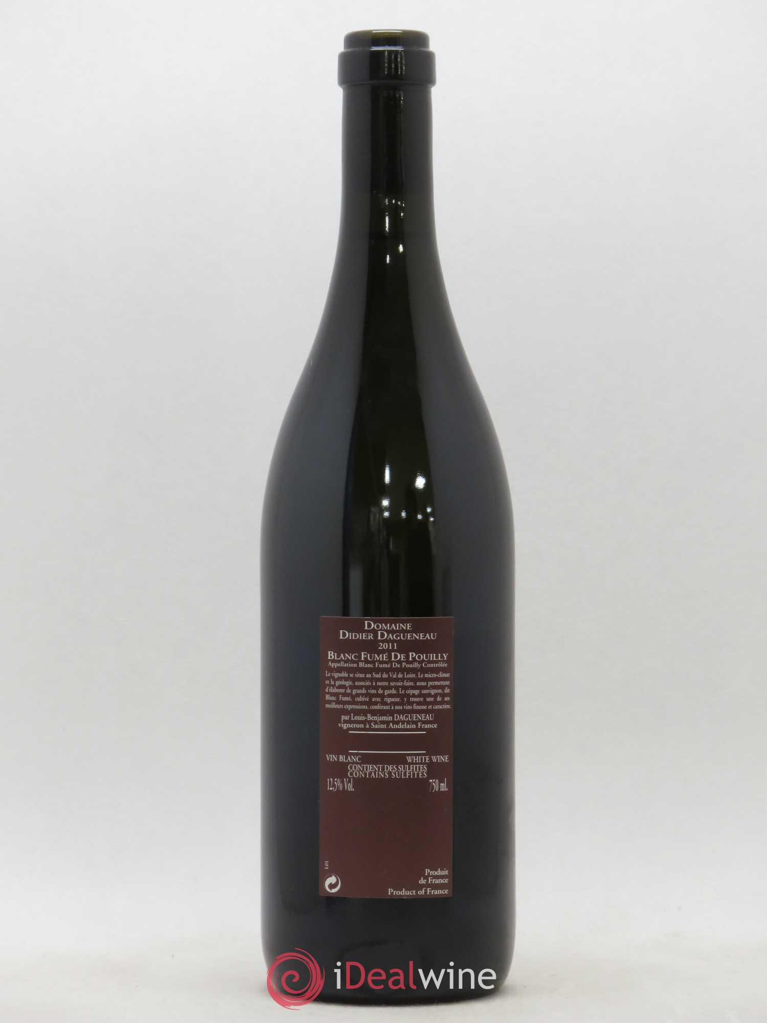 Vin de France (anciennement Pouilly-Fumé) Pur Sang Dagueneau (Domaine Didier - Louis-Benjamin) 2011 - Lot de 1 bouteille - 1