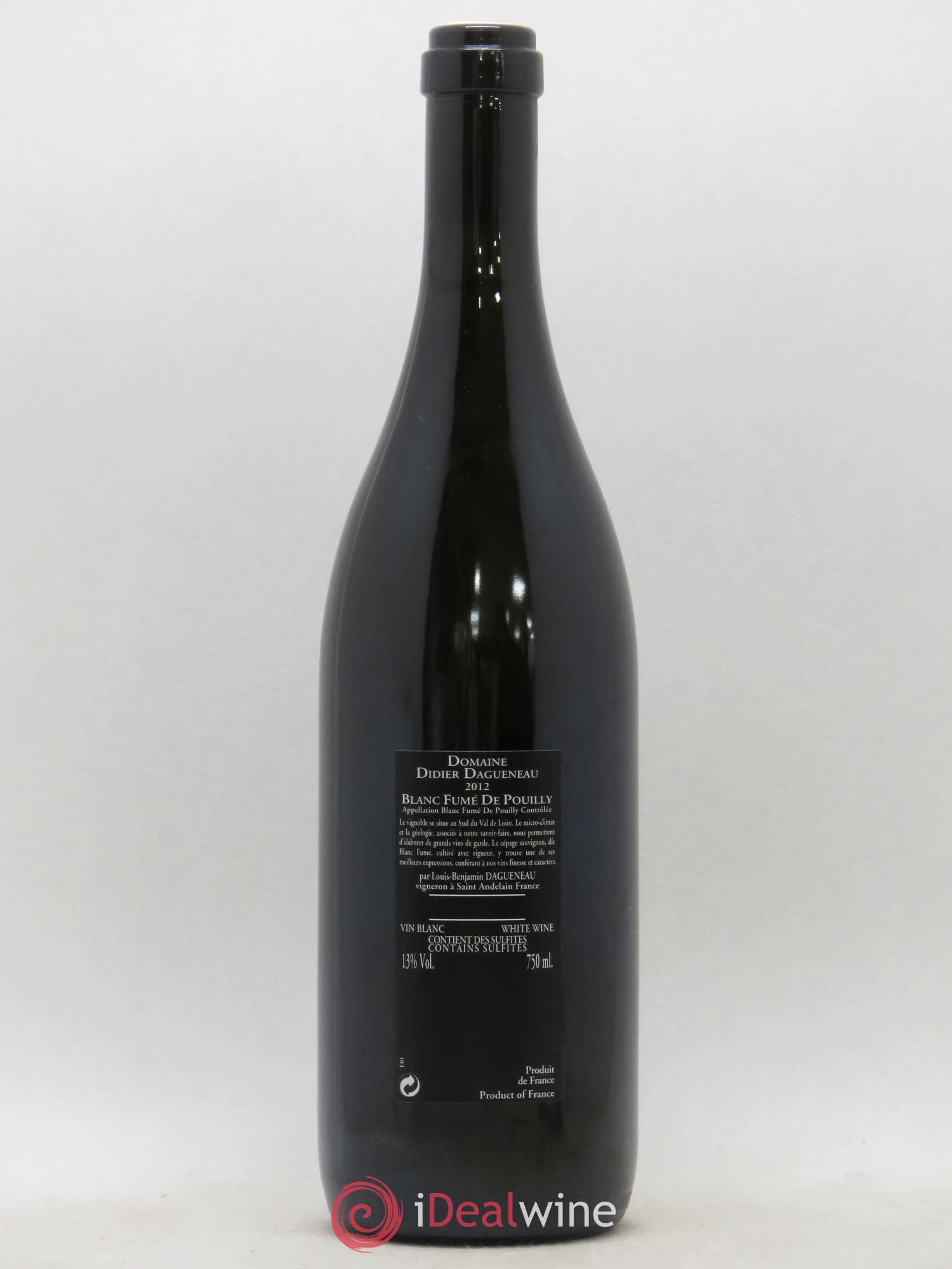 Vin de France (anciennement Pouilly-Fumé) Silex Dagueneau (Domaine Didier - Louis-Benjamin) 2012 - Lot de 1 bouteille - 1