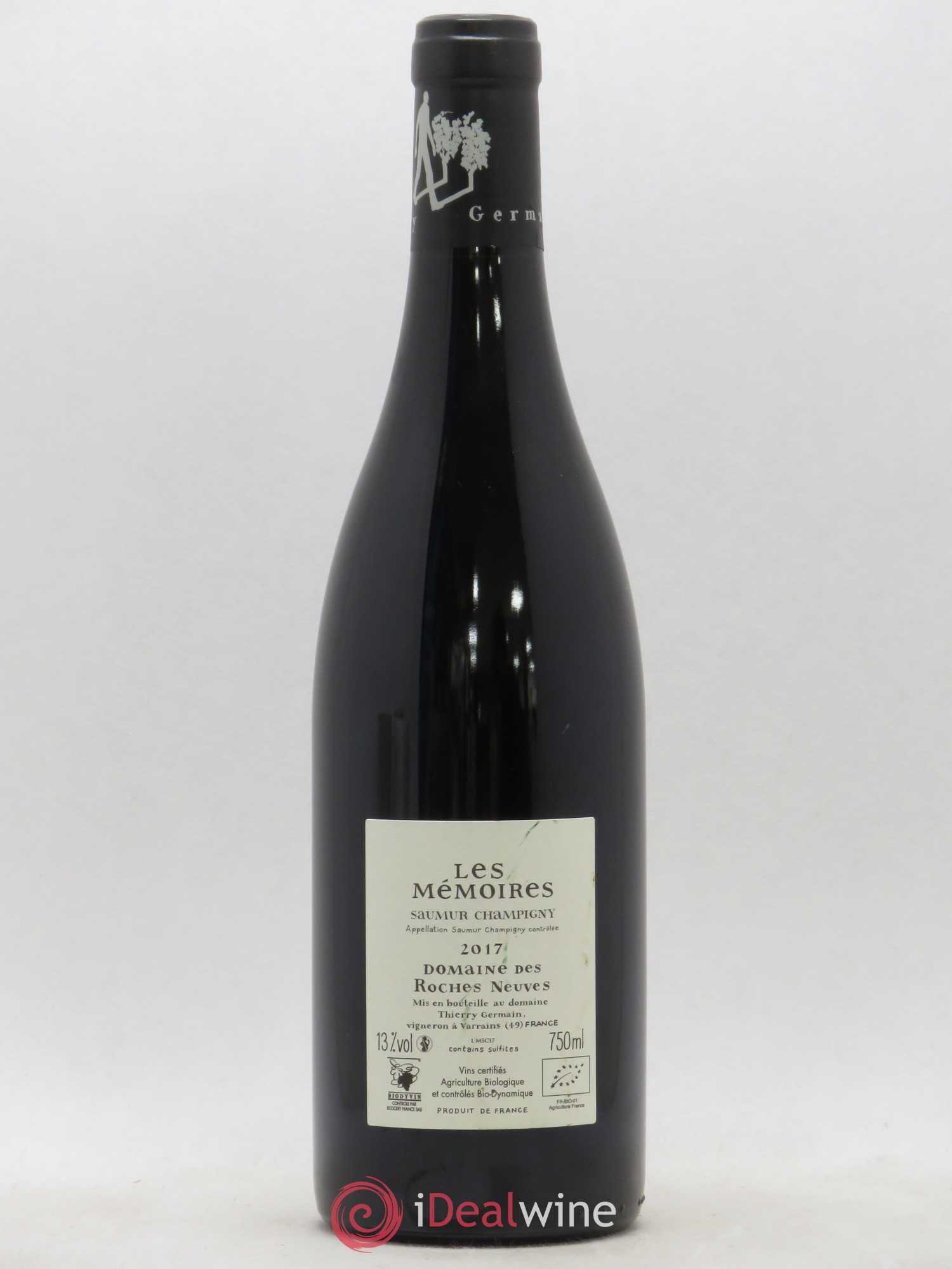 Saumur-Champigny Les Mémoires Domaine des Roches Neuves - Thierry Germain 2017 - Lot de 1 bouteille - 1