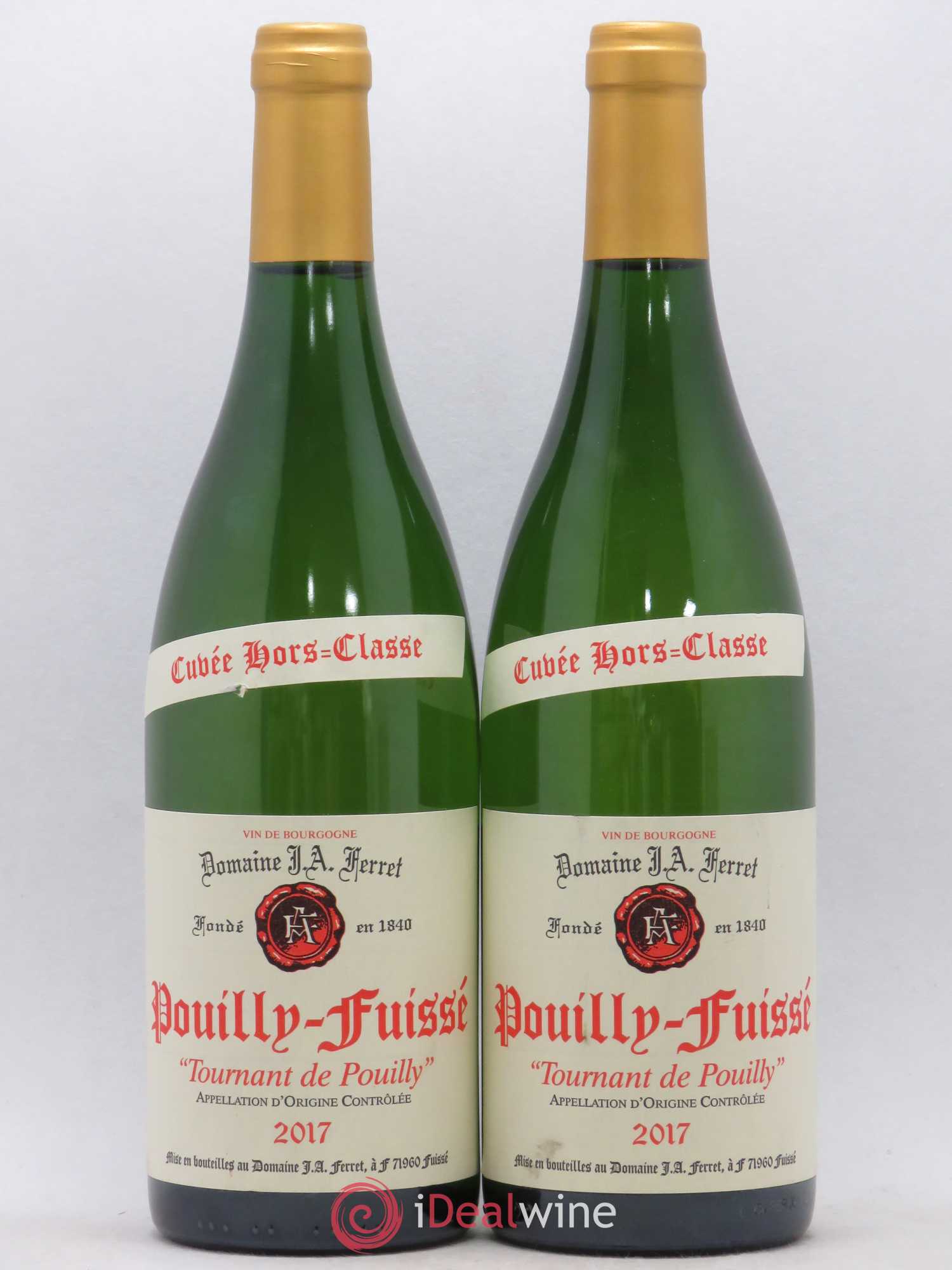 Pouilly-Fuissé 1er Cru Hors Classe Tournant de Pouilly J.A. Ferret (Domaine) 2017 - Lot de 2 bouteilles - 0