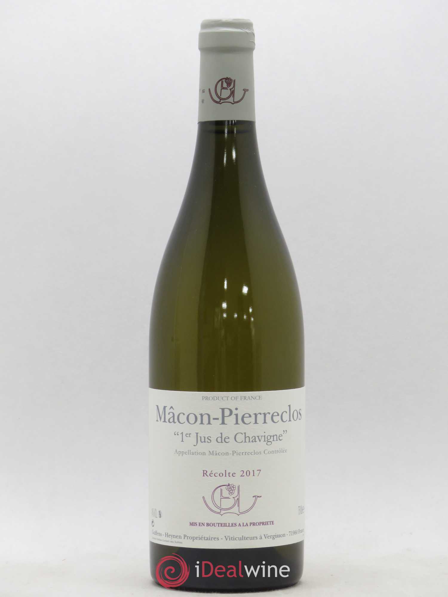 Mâcon Pierreclos 1er Jus de Chavigne Guffens-Heynen 2017 - Lot de 1 bouteille - 0