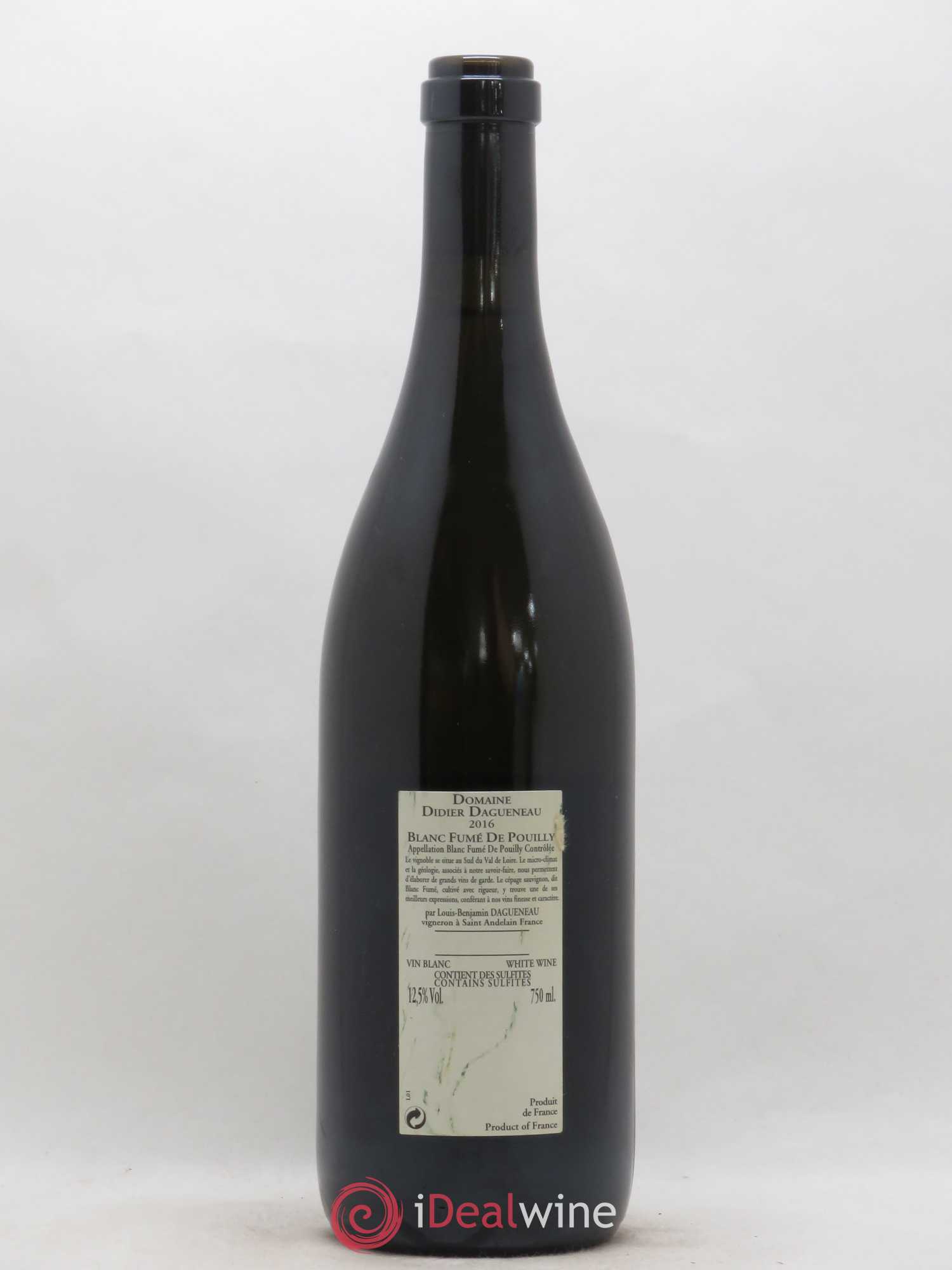 Vin de France (anciennement Pouilly-Fumé) Buisson Renard Dagueneau (Domaine Didier - Louis-Benjamin) 2016 - Lot de 1 bouteille - 1
