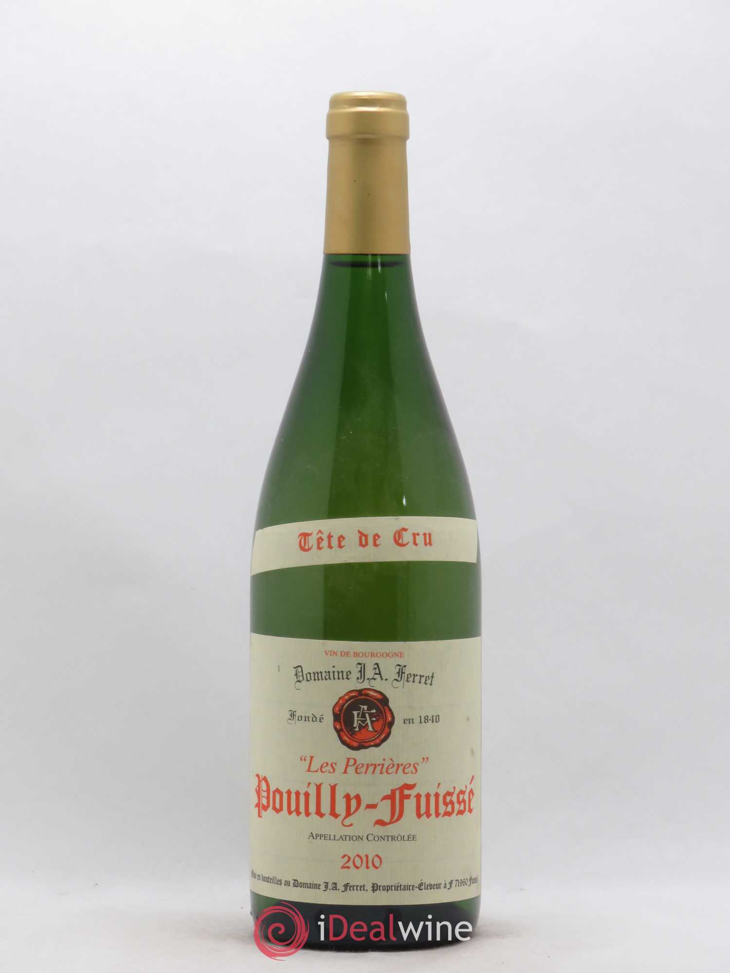Pouilly-Fuissé Tête de Cru Les Perrières J.A. Ferret (Domaine) 2010 - Lot de 1 bouteille - 0
