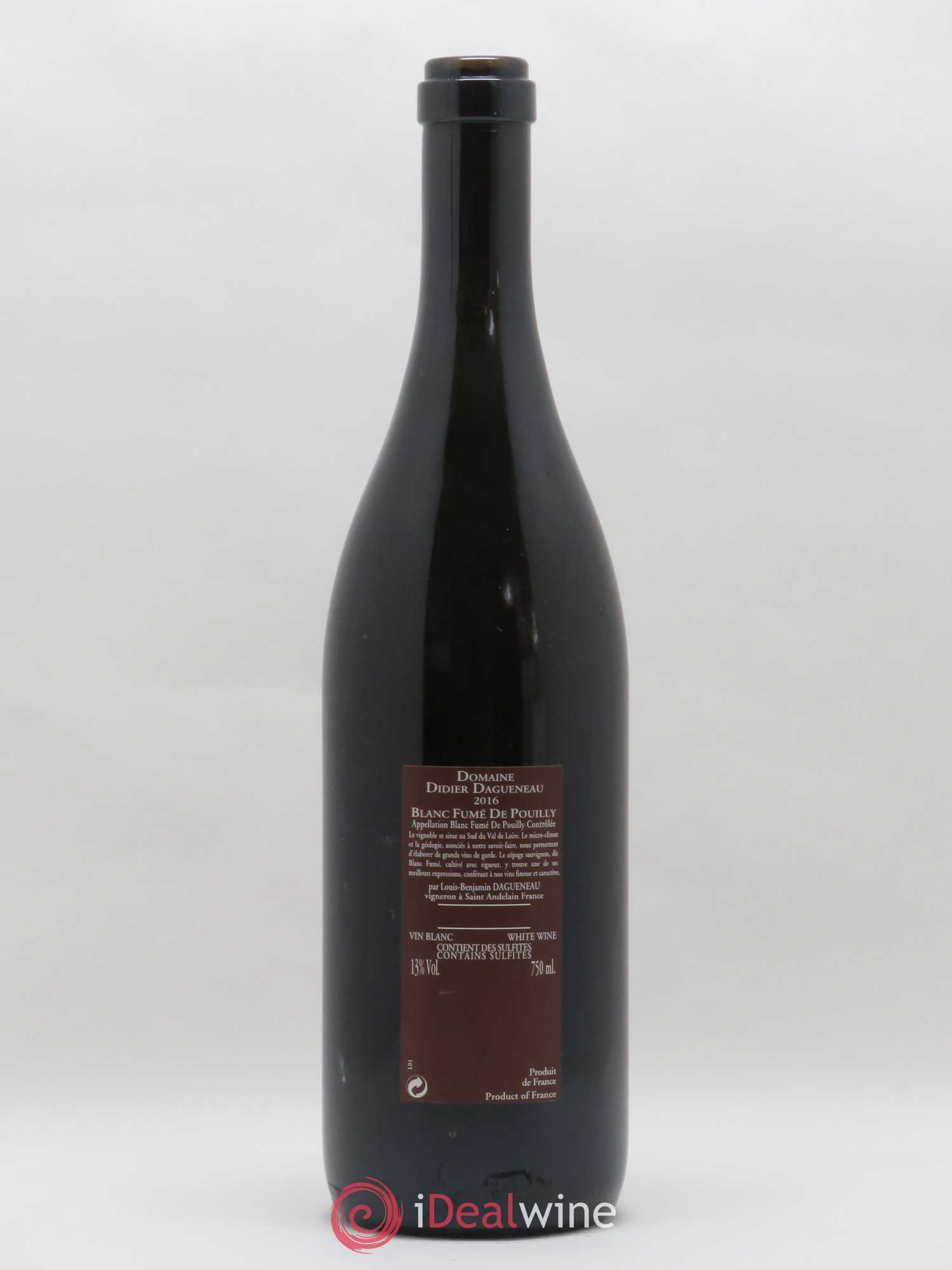 Vin de France (anciennement Pouilly-Fumé) Pur Sang Dagueneau (Domaine Didier - Louis-Benjamin) 2016 - Lot de 1 bouteille - 1