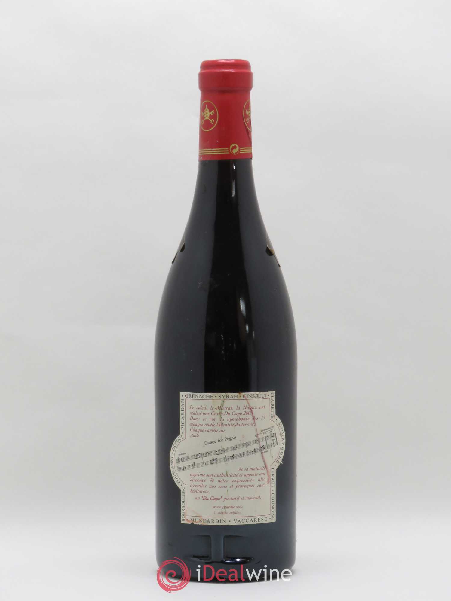 Châteauneuf-du-Pape Domaine du Pégau Cuvée Da Capo Paul et Laurence Féraud 2003 - Lot de 1 bouteille - 1