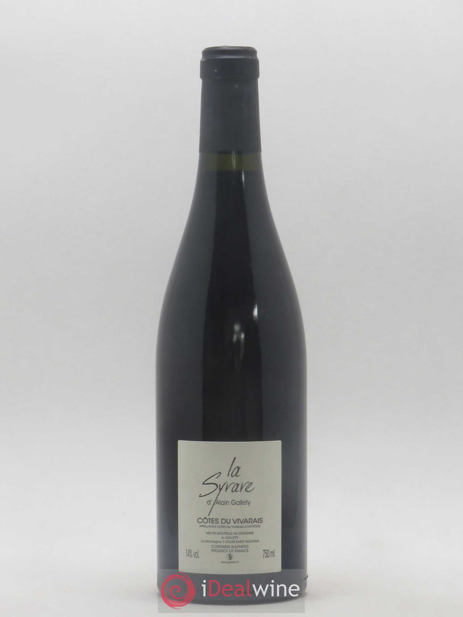 Côtes du Vivarais La Syrare Gallety (Domaine) 2011 - Lot de 1 bouteille - 1