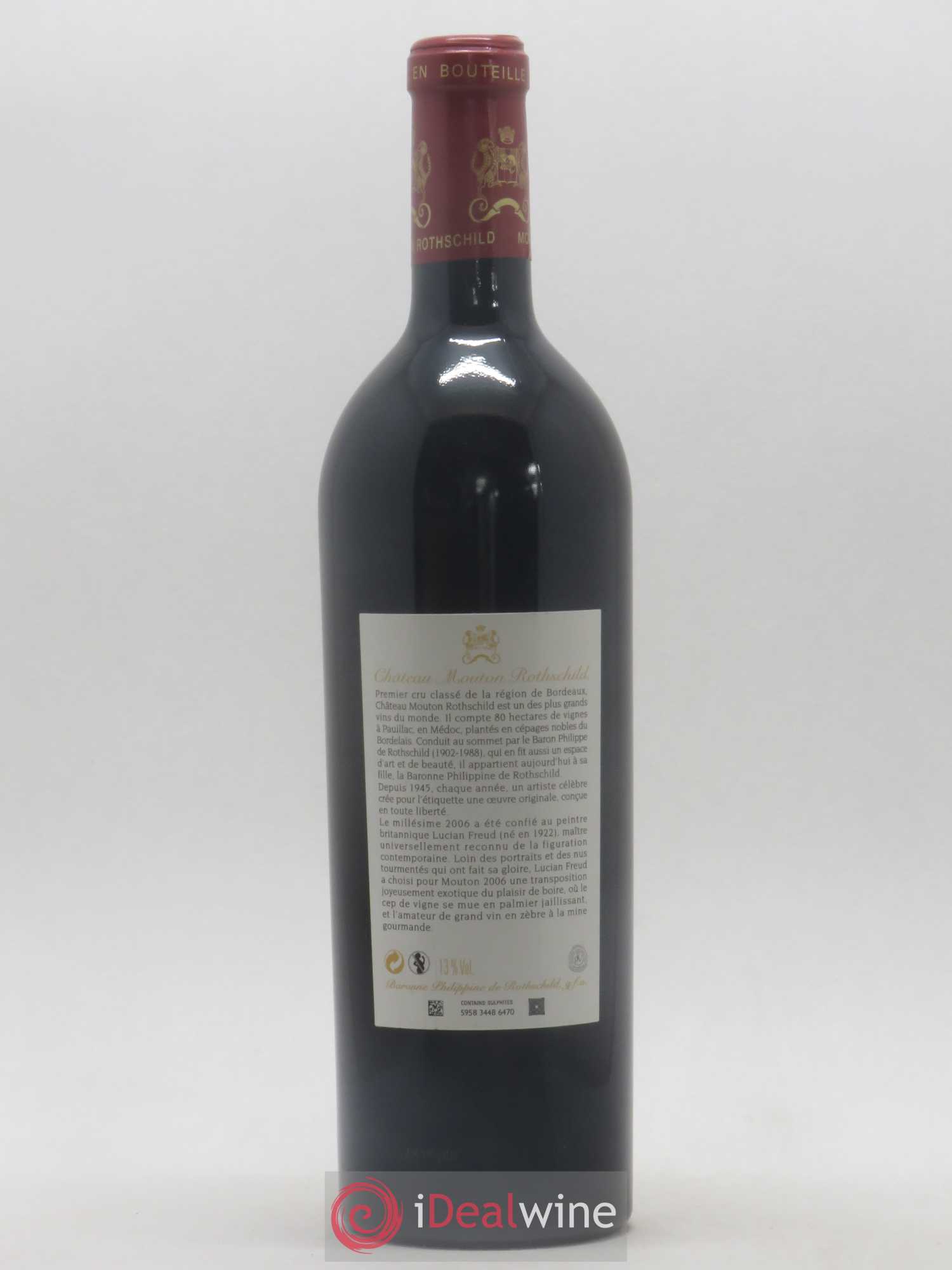 Château Mouton Rothschild 1er Grand Cru Classé 2006 - Lot de 1 bouteille - 1