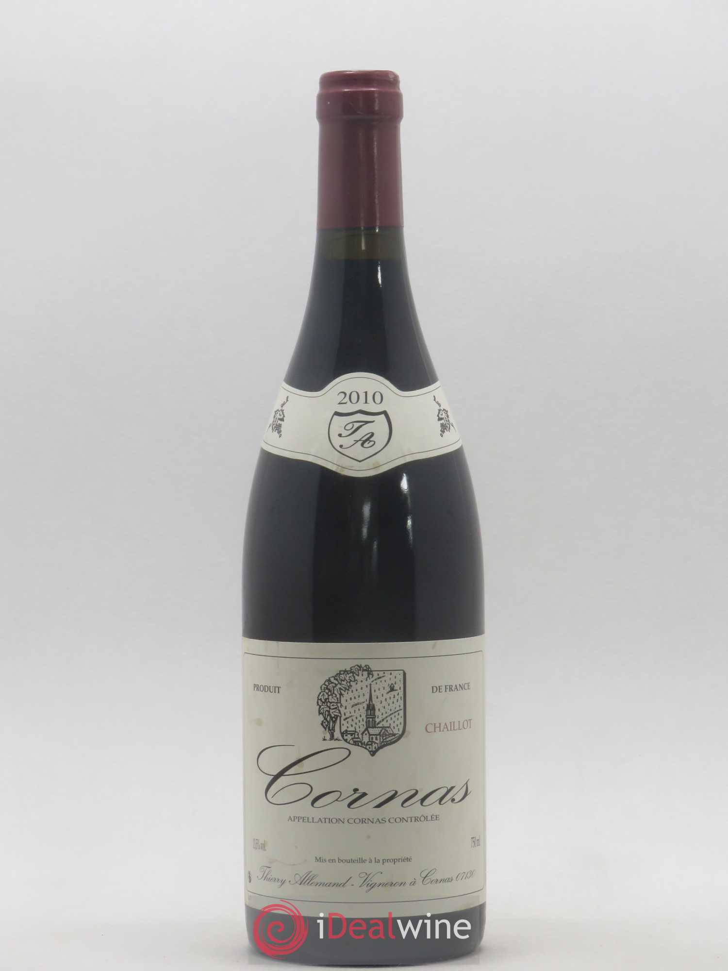 Cornas Chaillot Thierry Allemand 2010 - Lot de 1 bouteille - 0