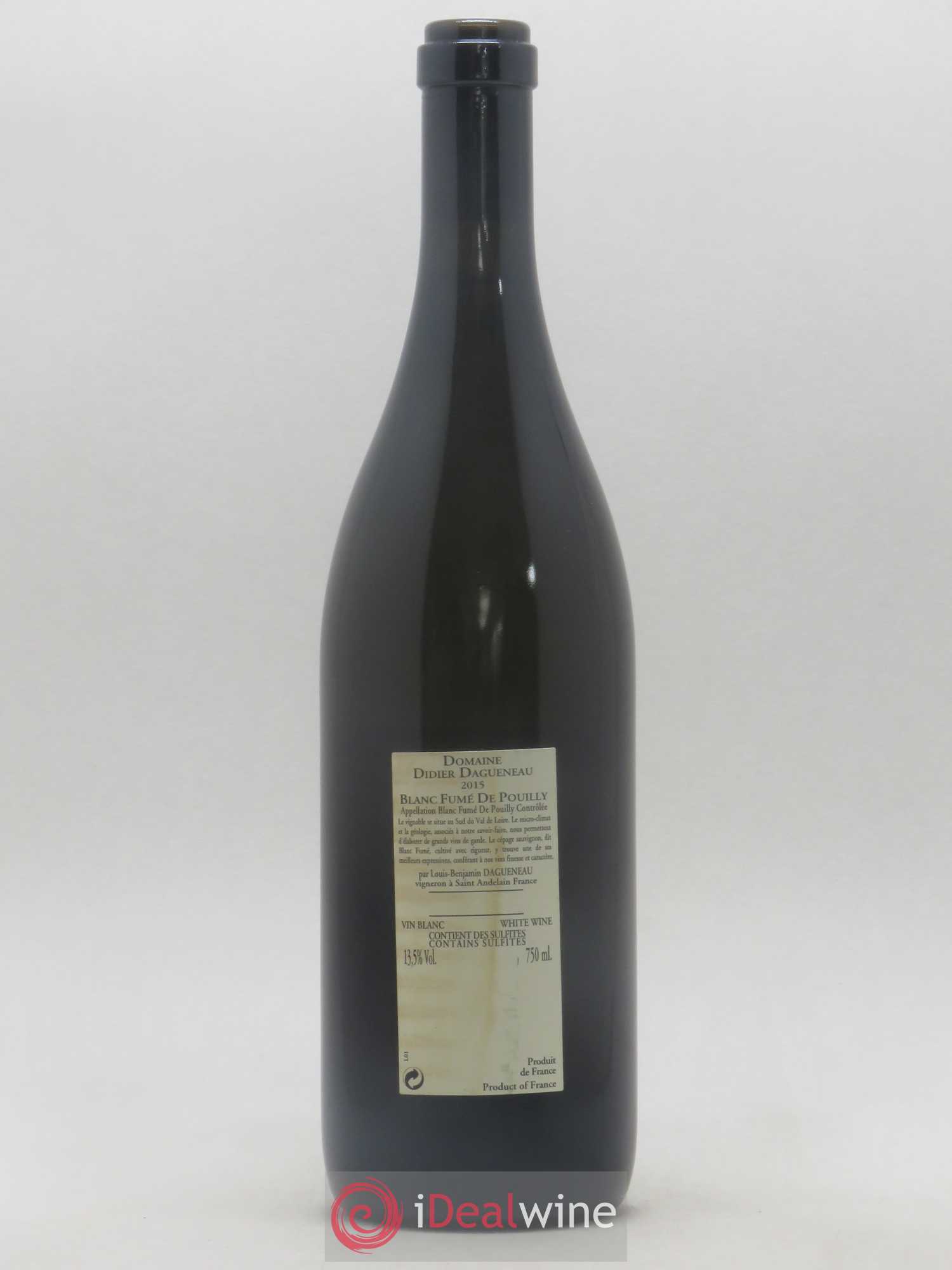 Vin de France (anciennement Pouilly-Fumé) Buisson Renard Dagueneau (Domaine Didier - Louis-Benjamin) 2015 - Lot de 1 bouteille - 1