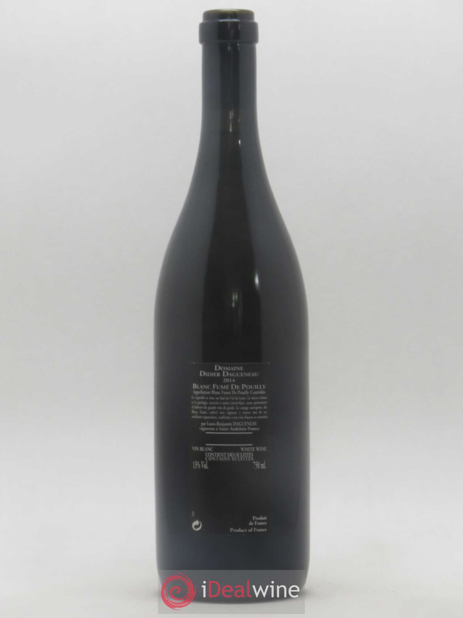 Vin de France (anciennement Pouilly-Fumé) Silex Dagueneau (Domaine Didier - Louis-Benjamin) 2014 - Lot de 1 bouteille - 1