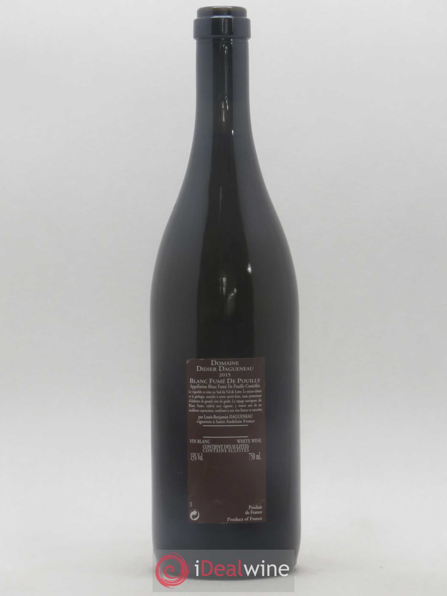 Vin de France (anciennement Pouilly-Fumé) Pur Sang Dagueneau (Domaine Didier - Louis-Benjamin) 2015 - Lot de 1 bouteille - 1
