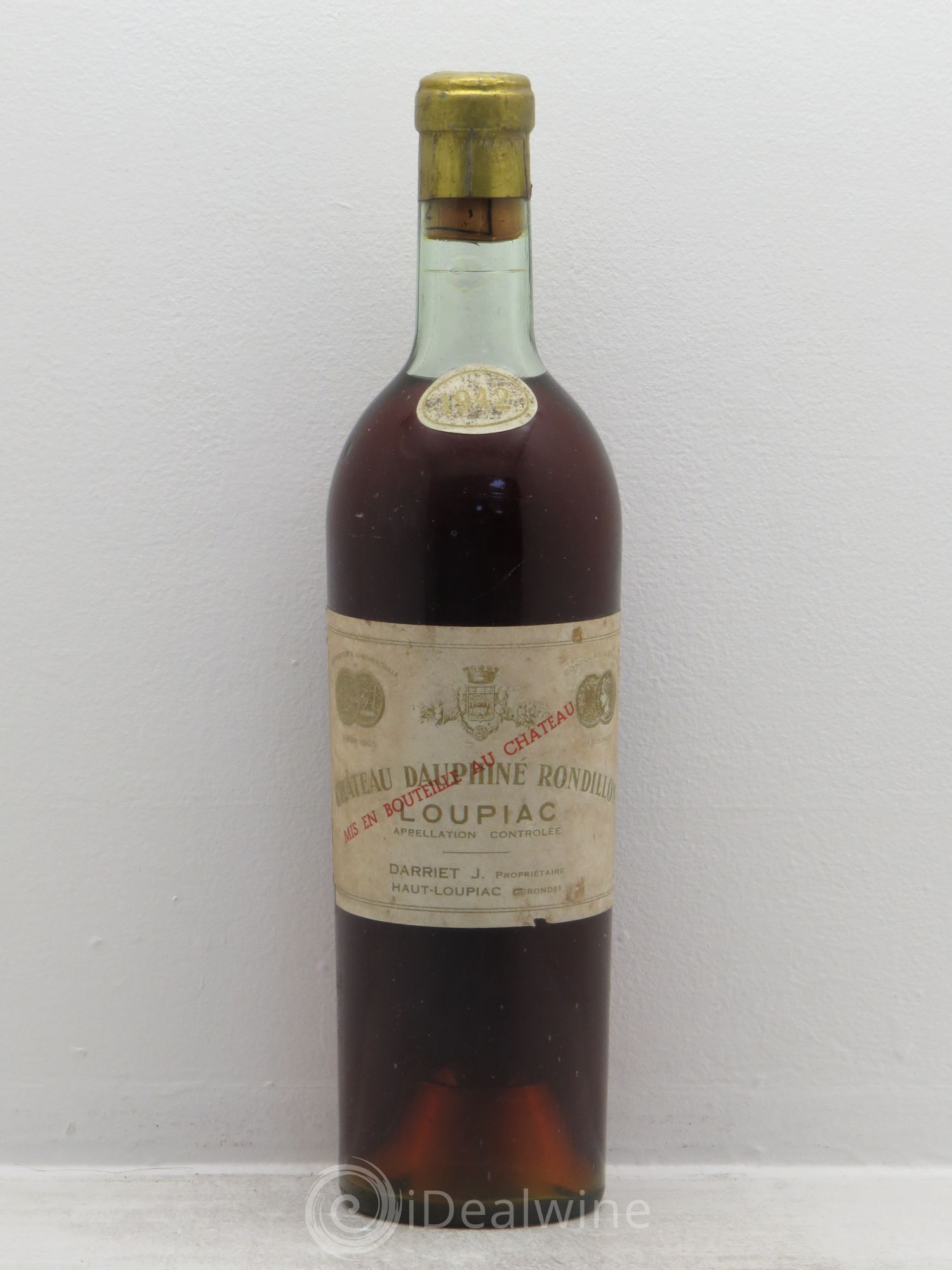 Bordeaux Château Dauphine-Rondillon Haut-Loupiac 1942 - Posten von 1 Flasche - 0