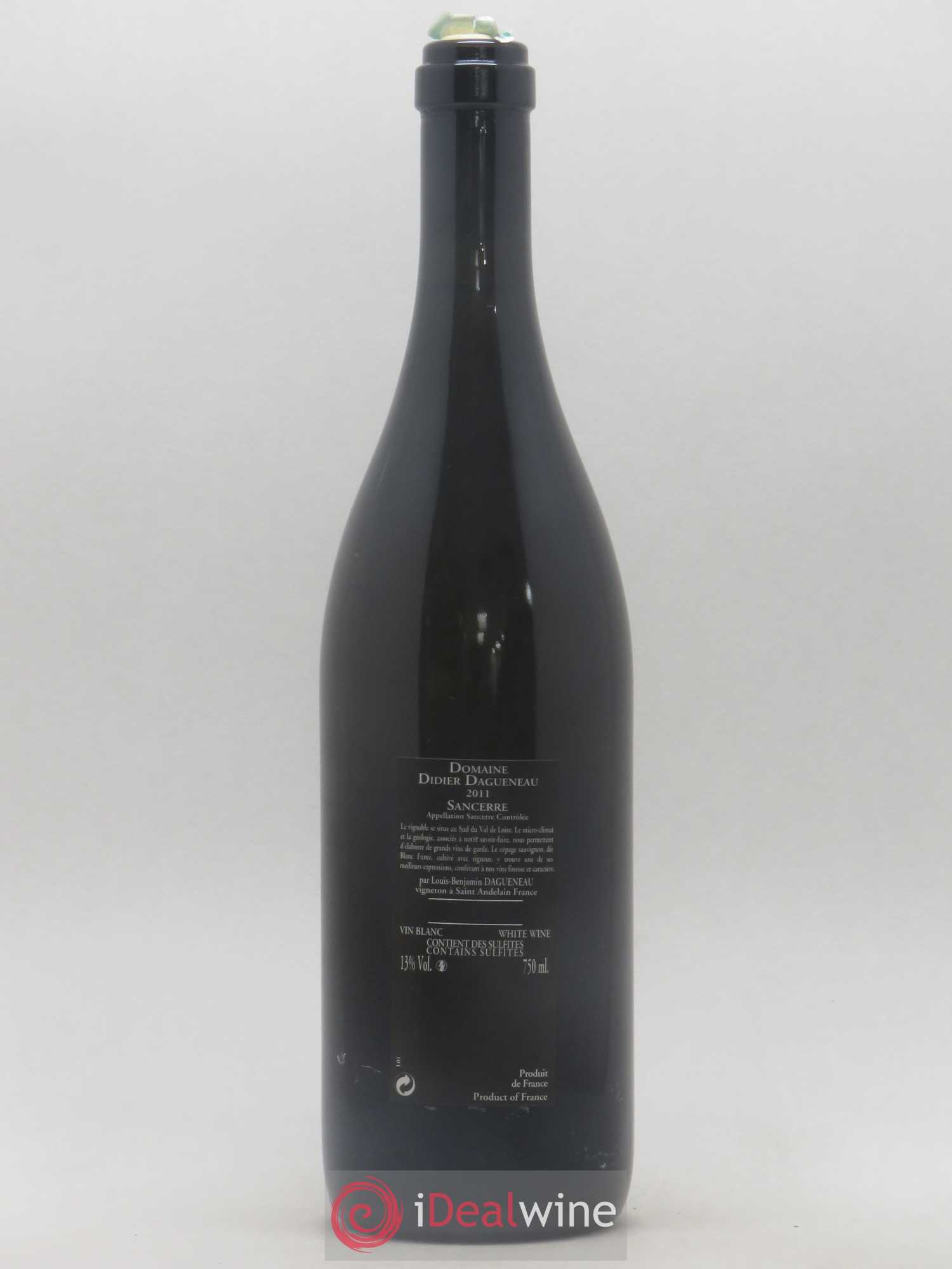 Sancerre Le Mont Damné Chavignol Dagueneau (Domaine Didier - Louis-Benjamin) 2011 - Lot de 1 bouteille - 1