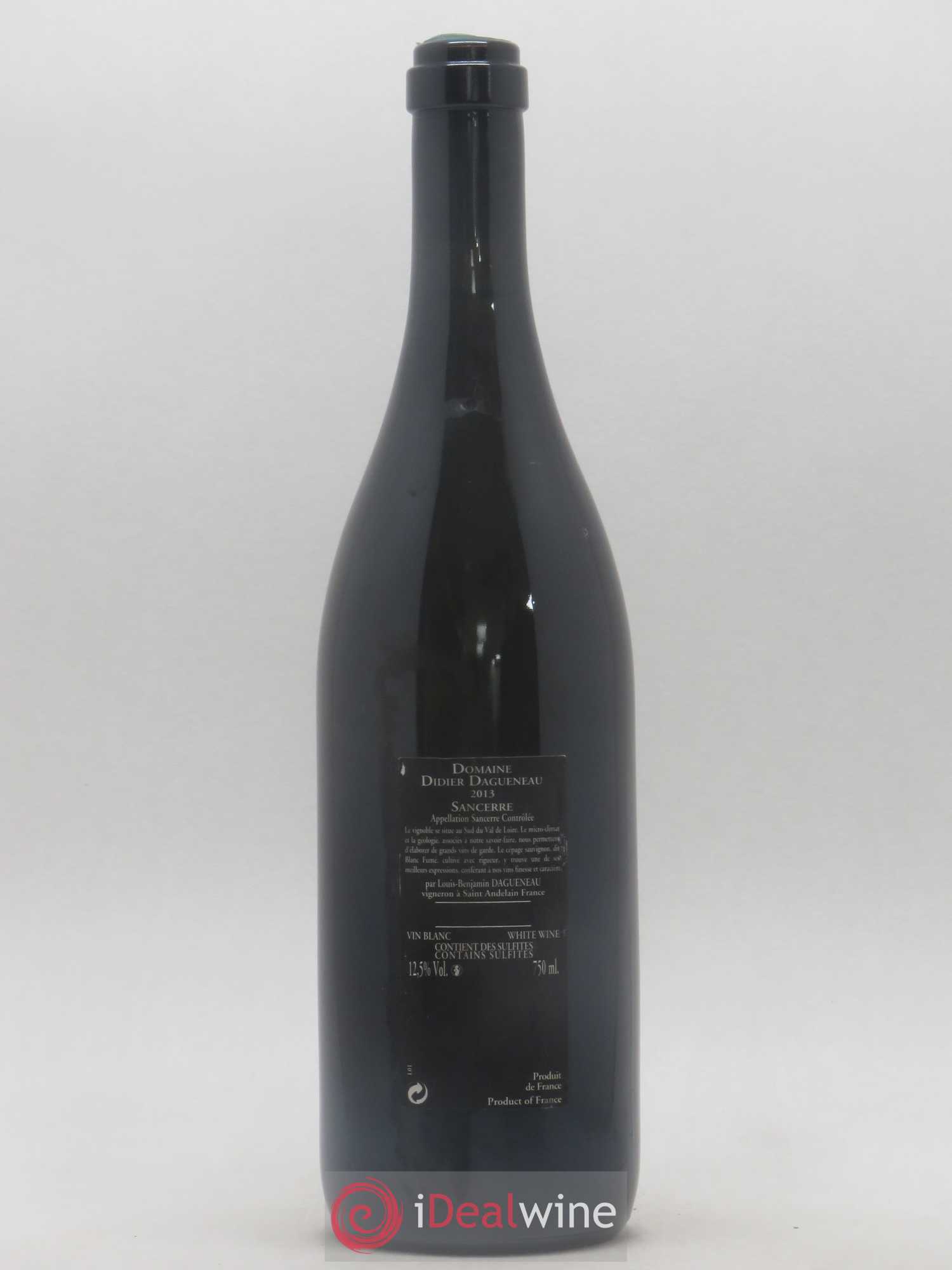 Sancerre Le Mont Damné Chavignol Dagueneau (Domaine Didier - Louis-Benjamin) 2013 - Lot de 1 bouteille - 1