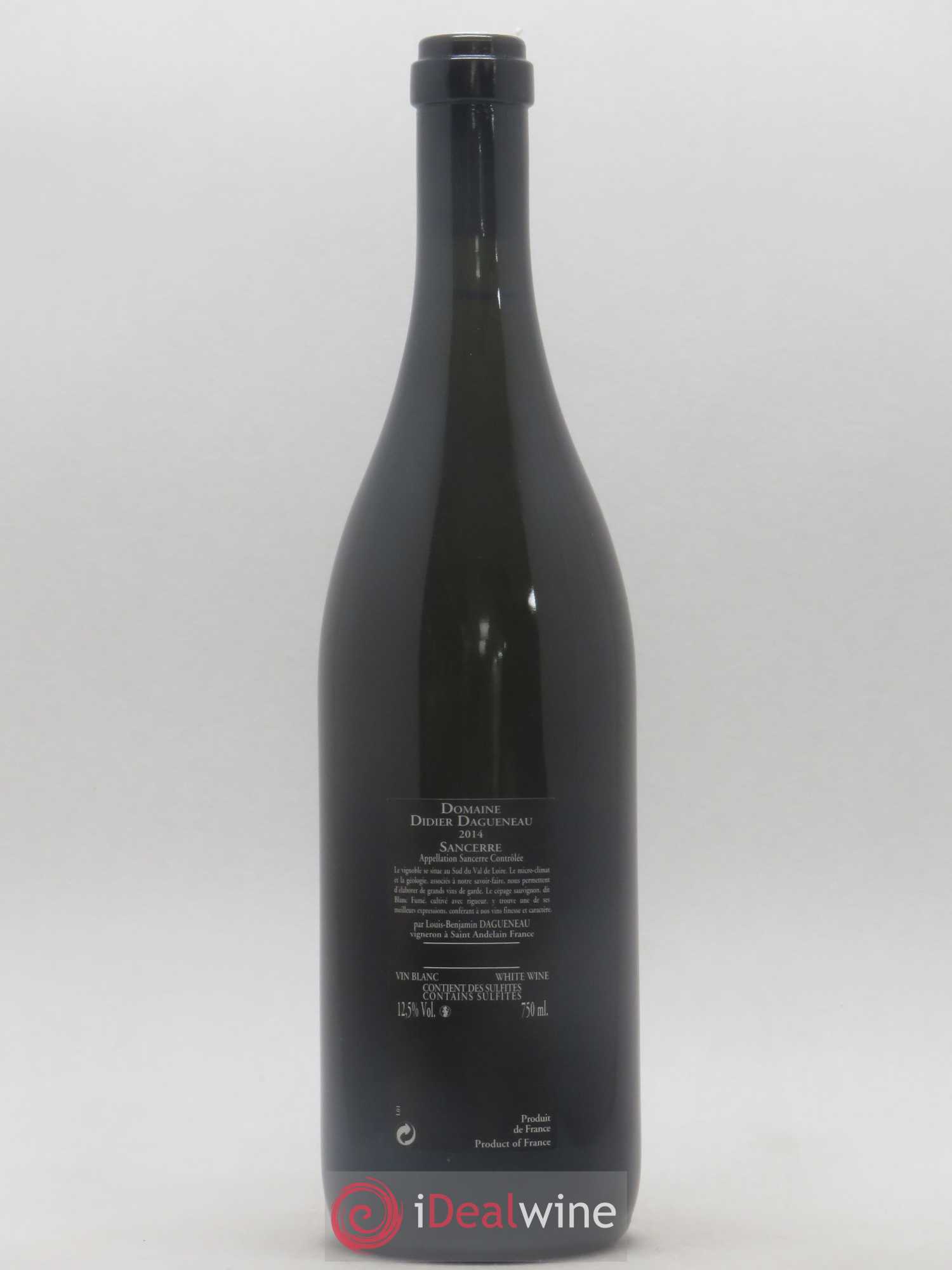 Sancerre Le Mont Damné Chavignol Dagueneau (Domaine Didier - Louis-Benjamin) 2014 - Lot de 1 bouteille - 1