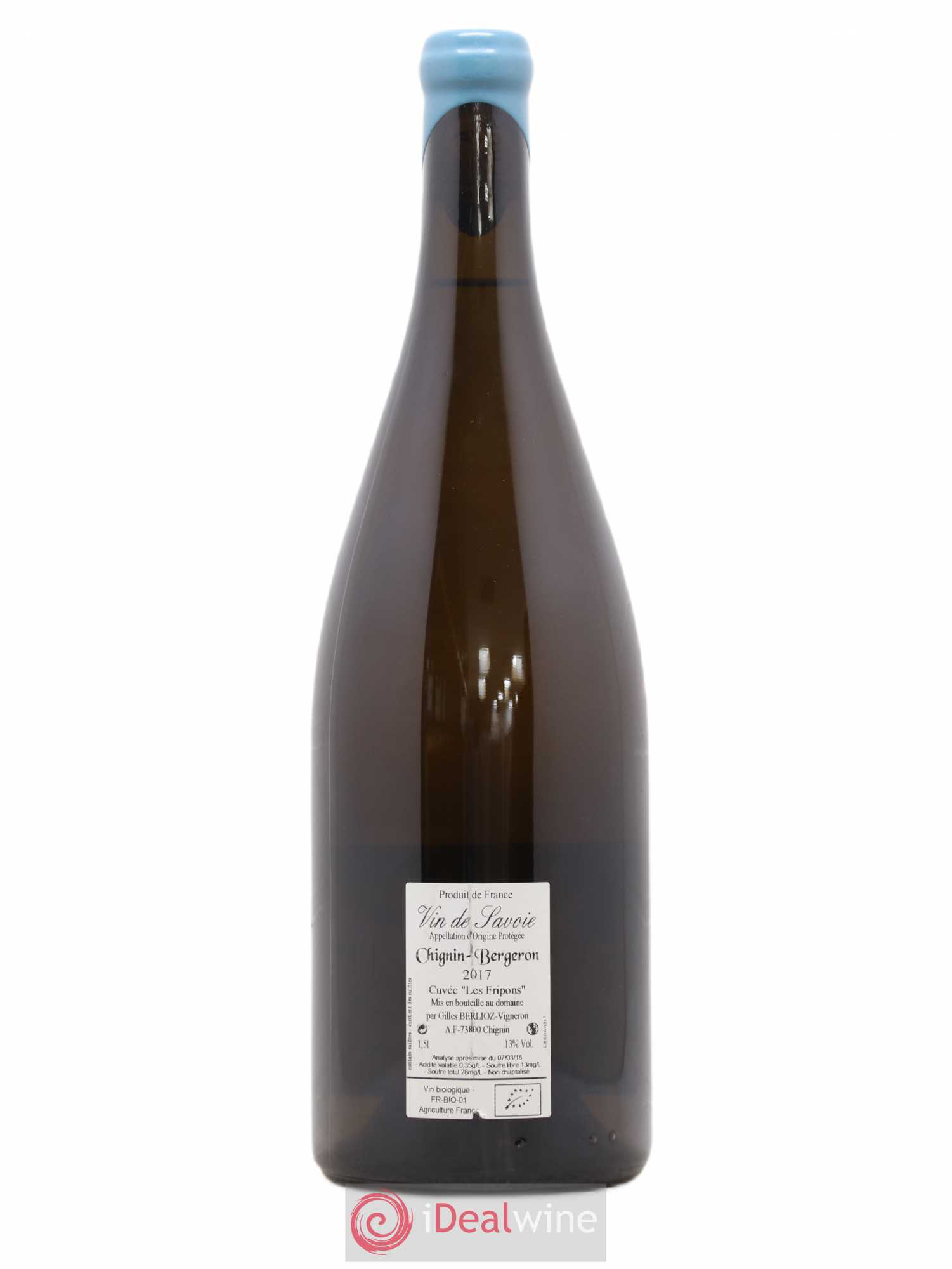Vin de Savoie Chignin-Bergeron Les Fripons Gilles Berlioz 2017 - Lot de 1 magnum - 1