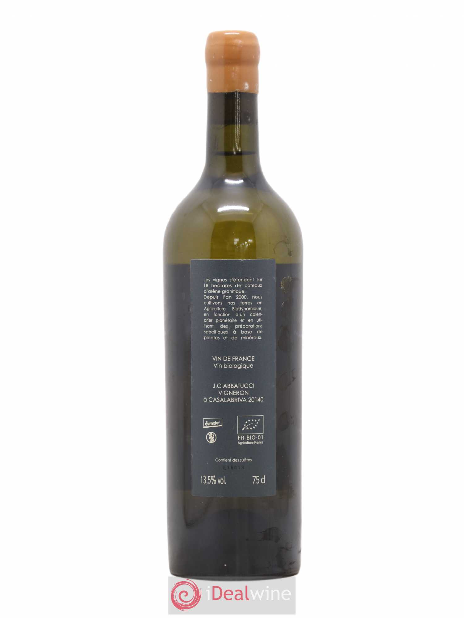 Vin de France Diplomate d'Empire Comte Abbatucci (Domaine) 2016 - Lot de 1 bouteille - 1