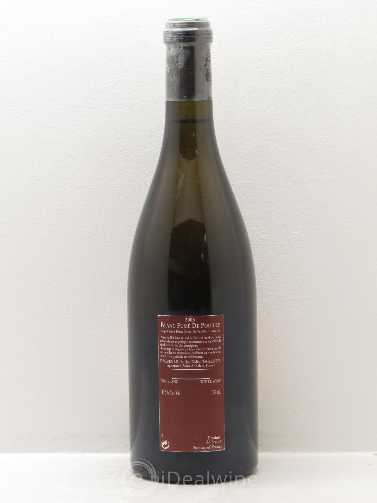 Vin de France (anciennement Pouilly-Fumé) Pur Sang Dagueneau (Domaine Didier - Louis-Benjamin) 2003 - Lot de 1 bouteille - 1