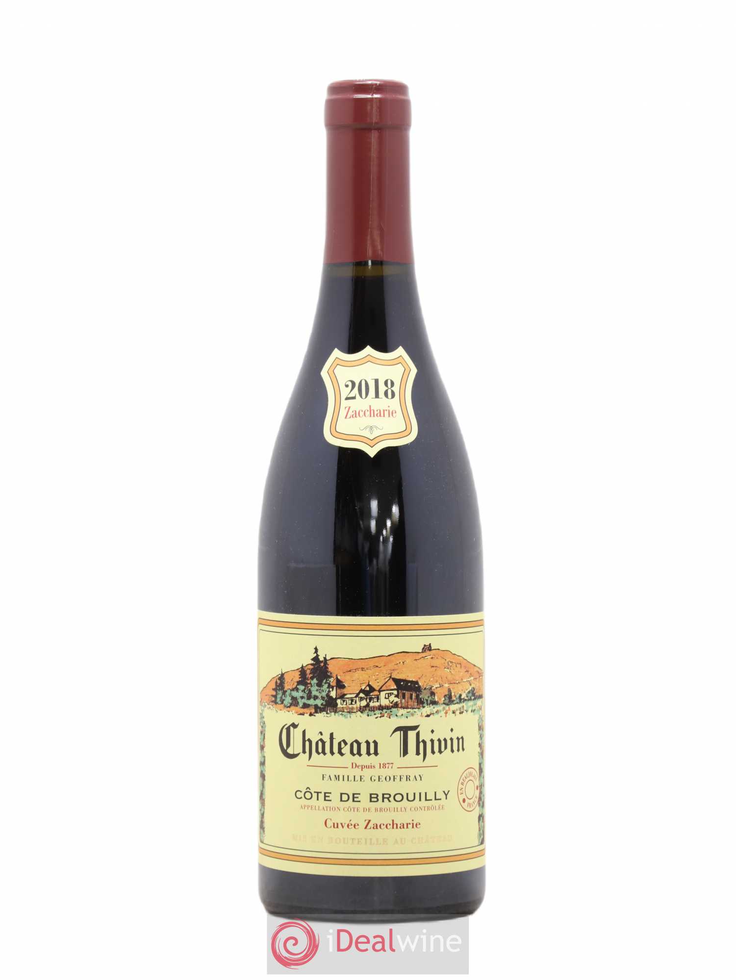 Côte de Brouilly Cuvée Zaccharie Château Thivin 2018 - Lot de 1 bouteille - 0