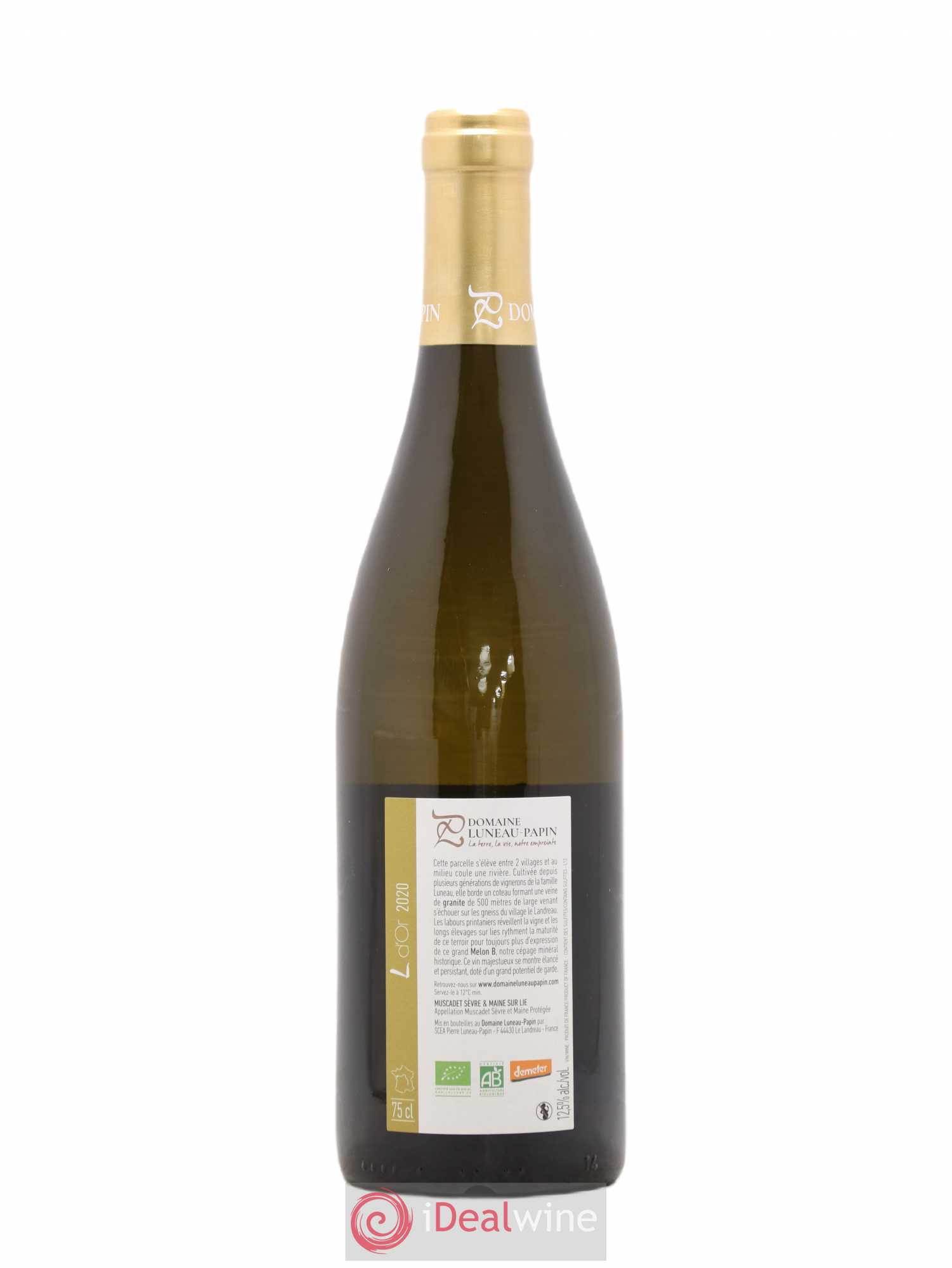 Muscadet-Sèvre-et-Maine L D'Or Luneau-Papin 2020 - Lot de 1 bouteille - 1