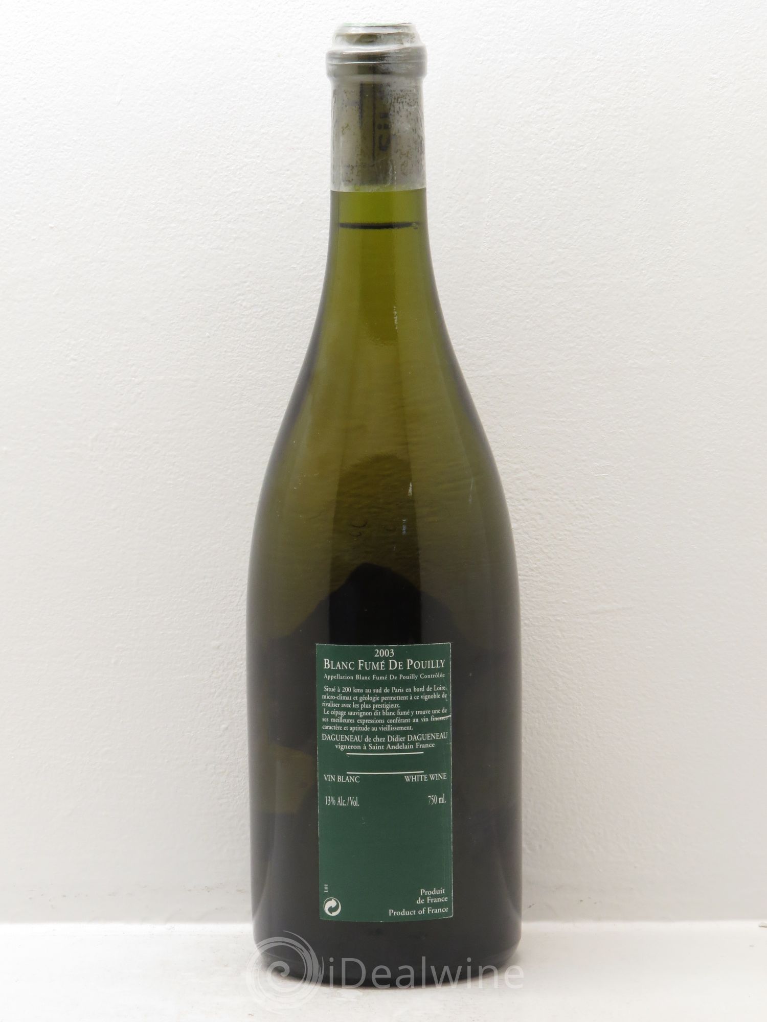 Vin de France (anciennement Pouilly-Fumé) Silex Dagueneau (Domaine Didier - Louis-Benjamin) 2003 - Lot de 1 bouteille - 1