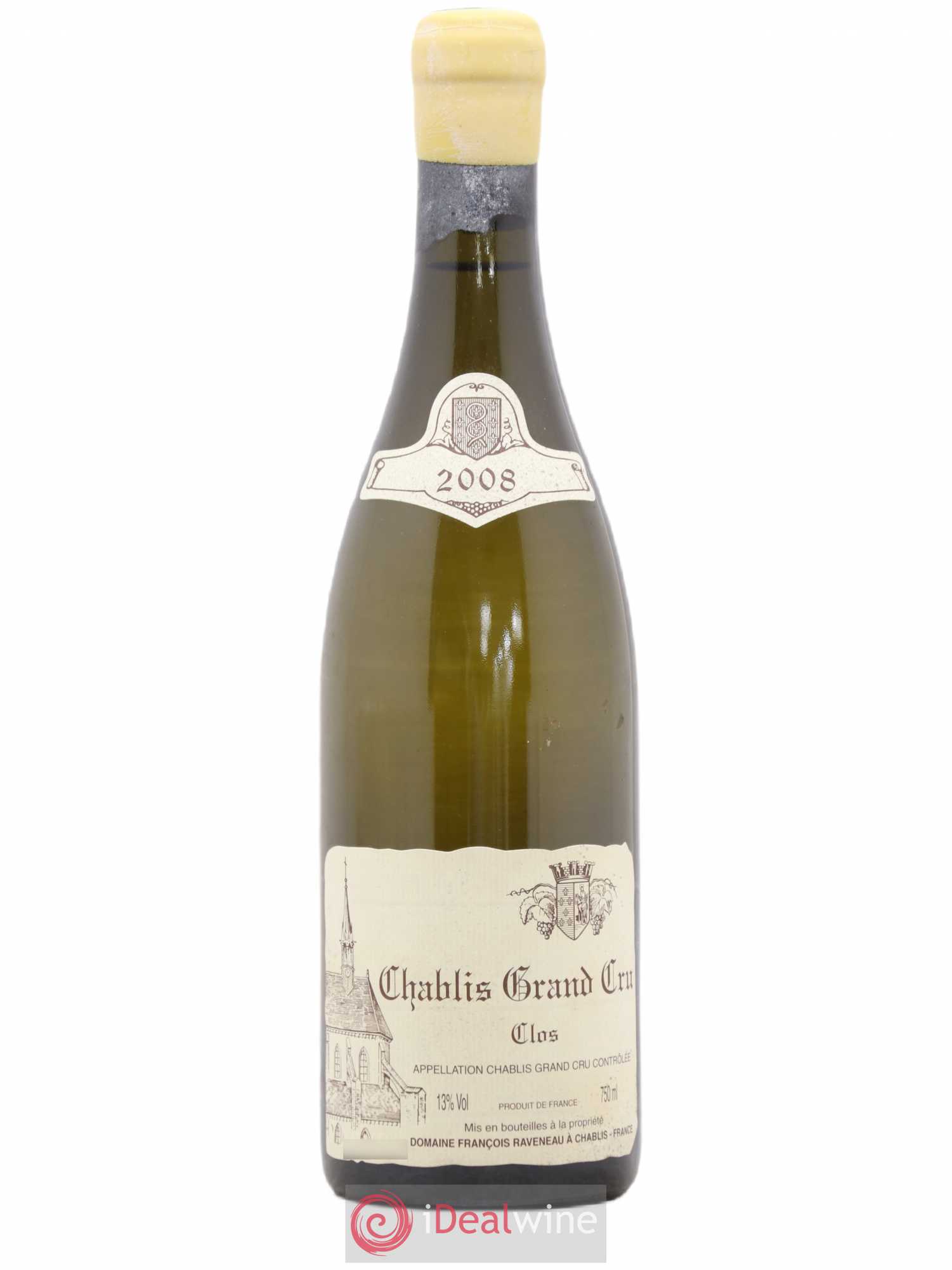 Chablis Grand Cru Clos Raveneau (Domaine) 2008 - Lot de 1 bouteille - 0