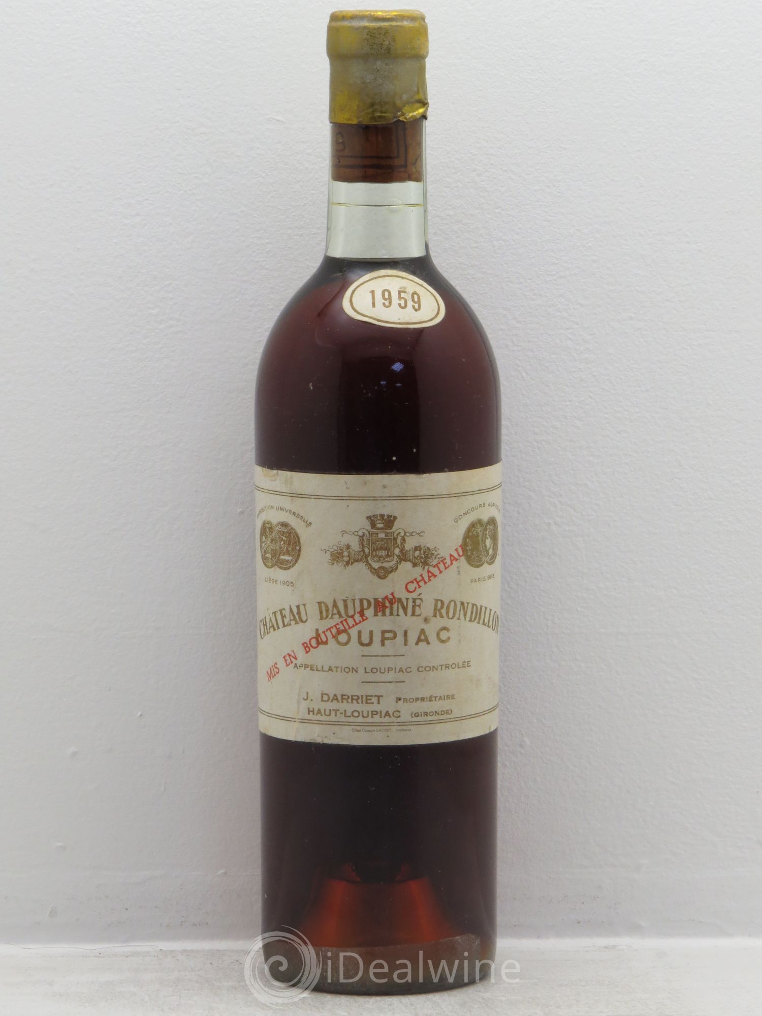 Bordeaux Château Dauphine-Rondillon Haut-Loupiac 1959 - Posten von 1 Flasche - 0