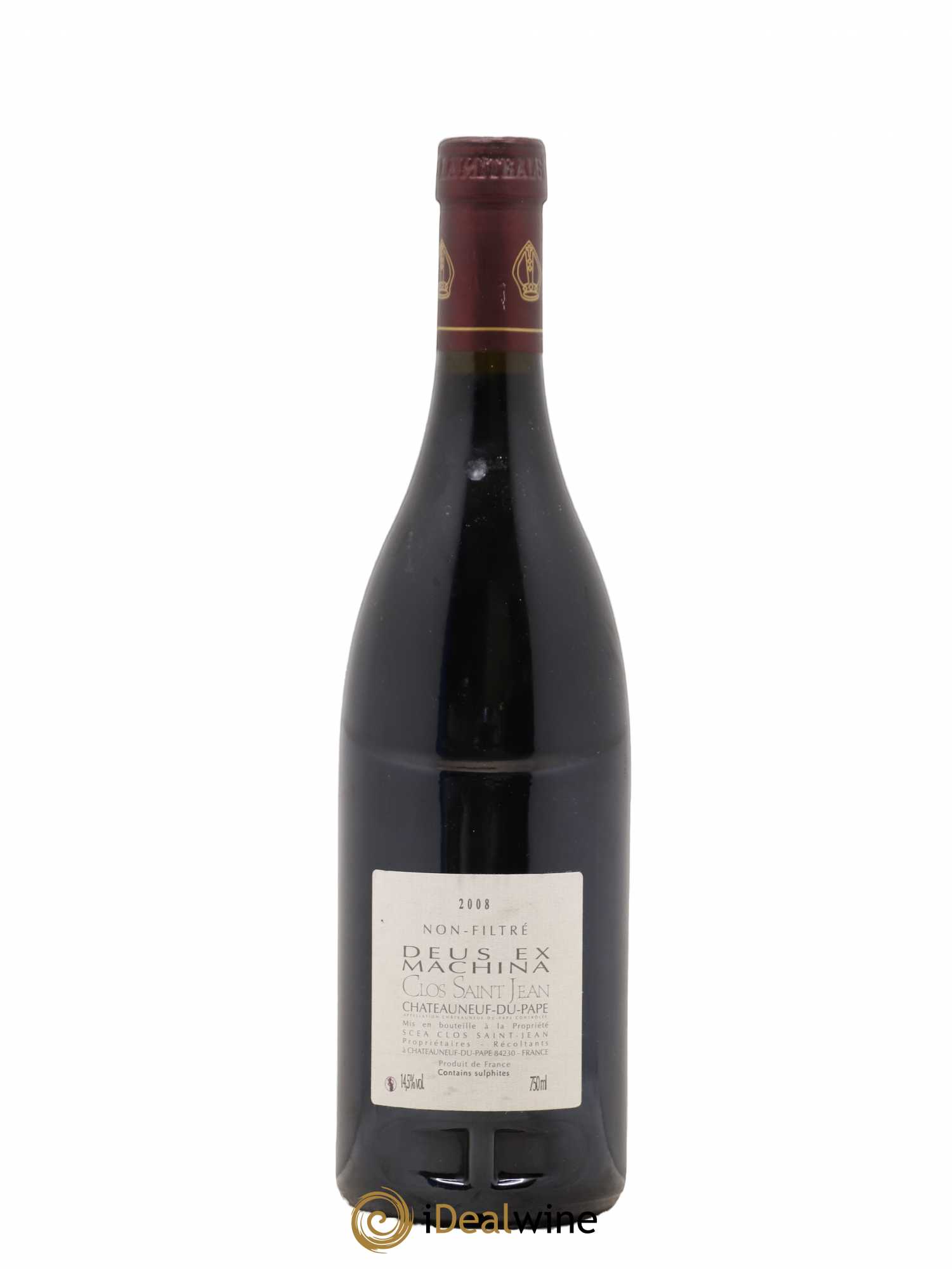 Châteauneuf-du-Pape Clos Saint-Jean Deus Ex Machina Pascal et Vincent Maurel 2008 - Lot de 1 bouteille - 1