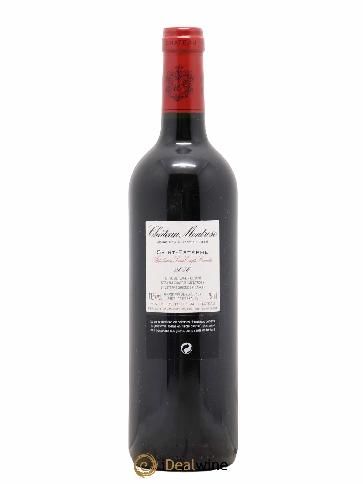Château Montrose 2ème Grand Cru Classé 2016 - Lot de 1 bouteille - 1