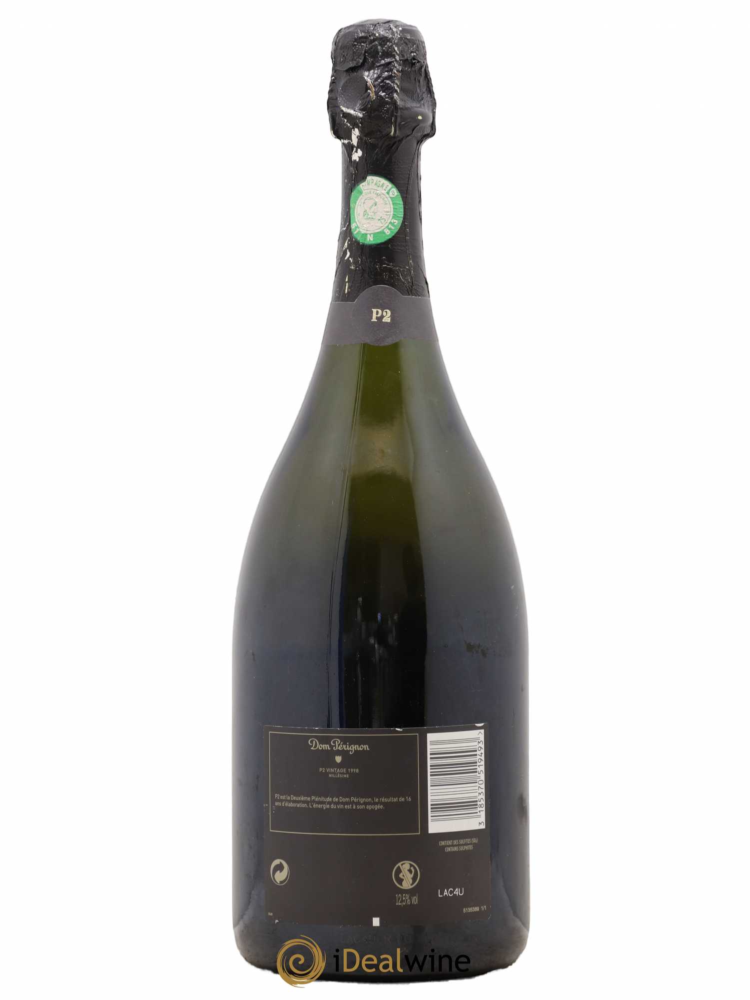 2eme Plénitude (P2) Dom Pérignon Brut  1998 - Lot de 1 bouteille - 1