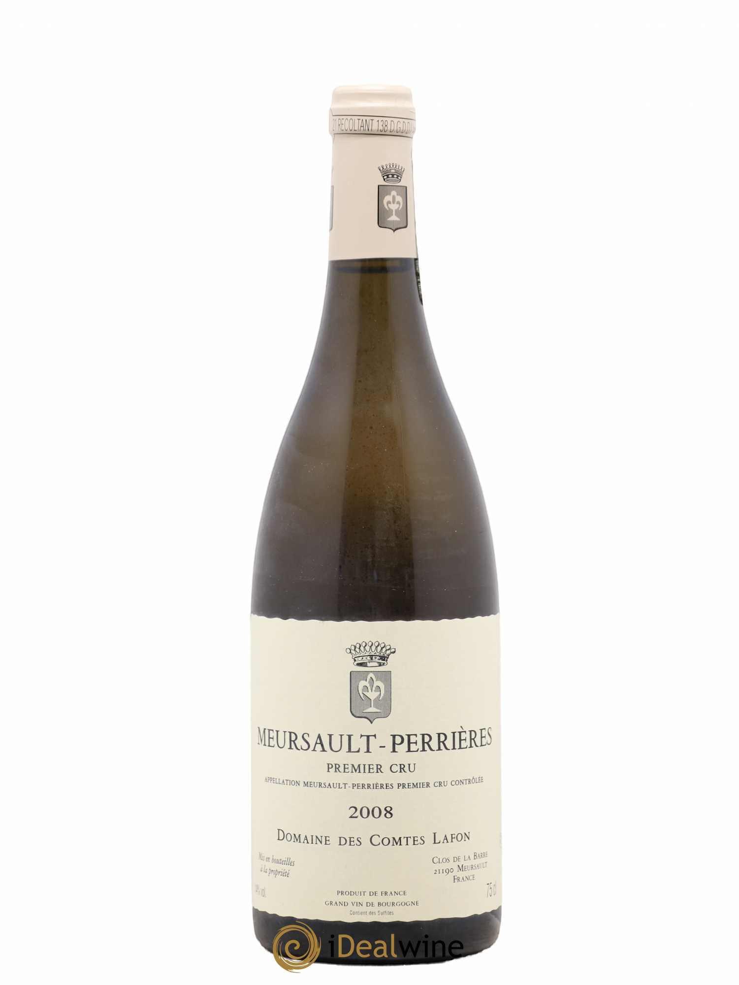 Meursault 1er Cru Perrières Comtes Lafon (Domaine des) 2008 - Lot de 1 bouteille - 0